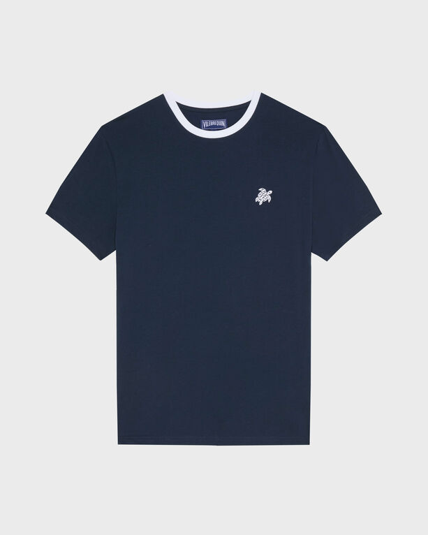 Vilebrequin - Men Organic Cotton Bicolor T-shirt - Tee Shirt - Tewis - Blue - Size M
