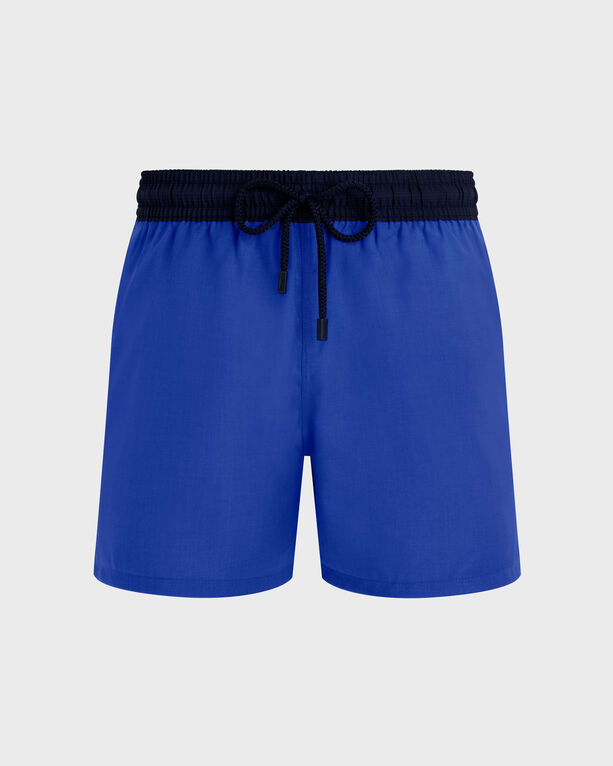 Vilebrequin - Men Merino Wool Super 120's Swim Shorts Bicolor - Swimwear - Magnus - Blue - Size M