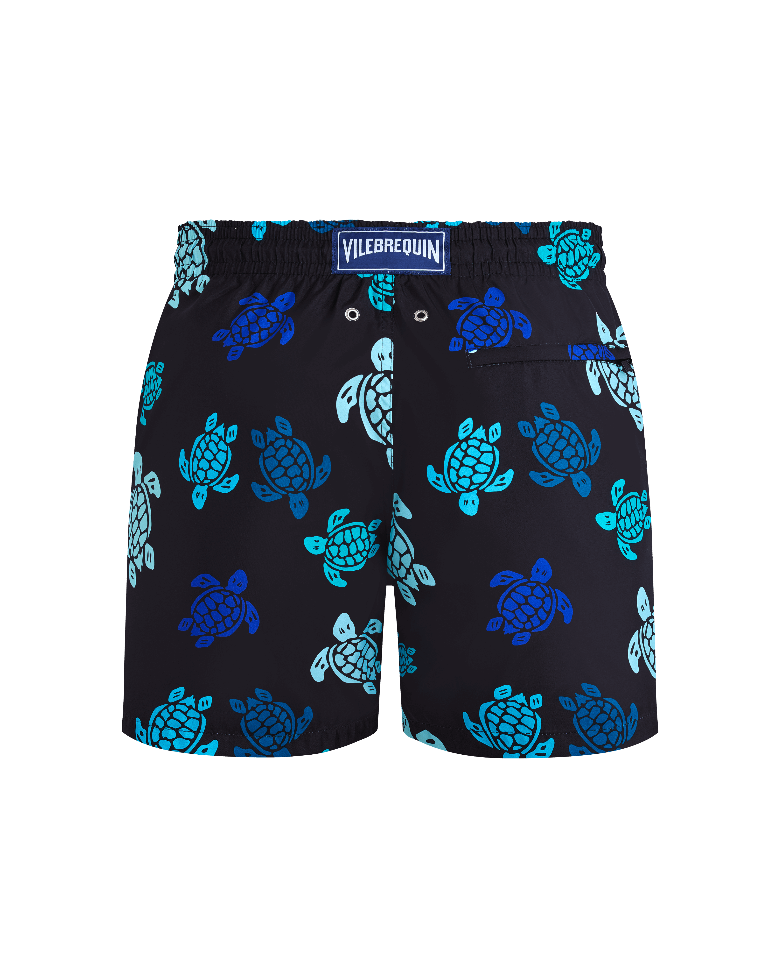 Men Ultra-light and packable Swim Shorts Tortues Multicolores BLACK back view