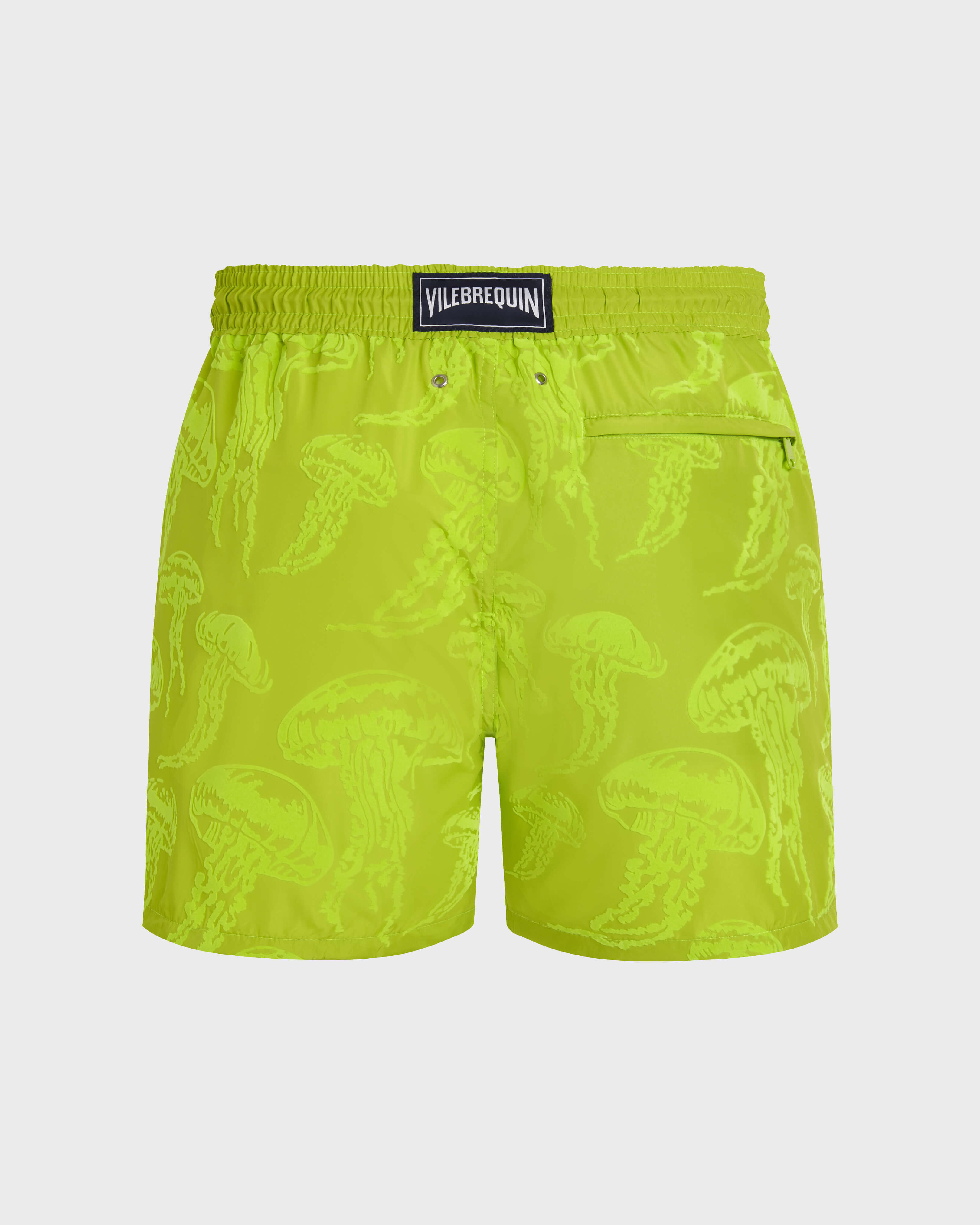 Men Ultra-light and packable Swim Shorts Flocked Jellyfish Dance 433 back view