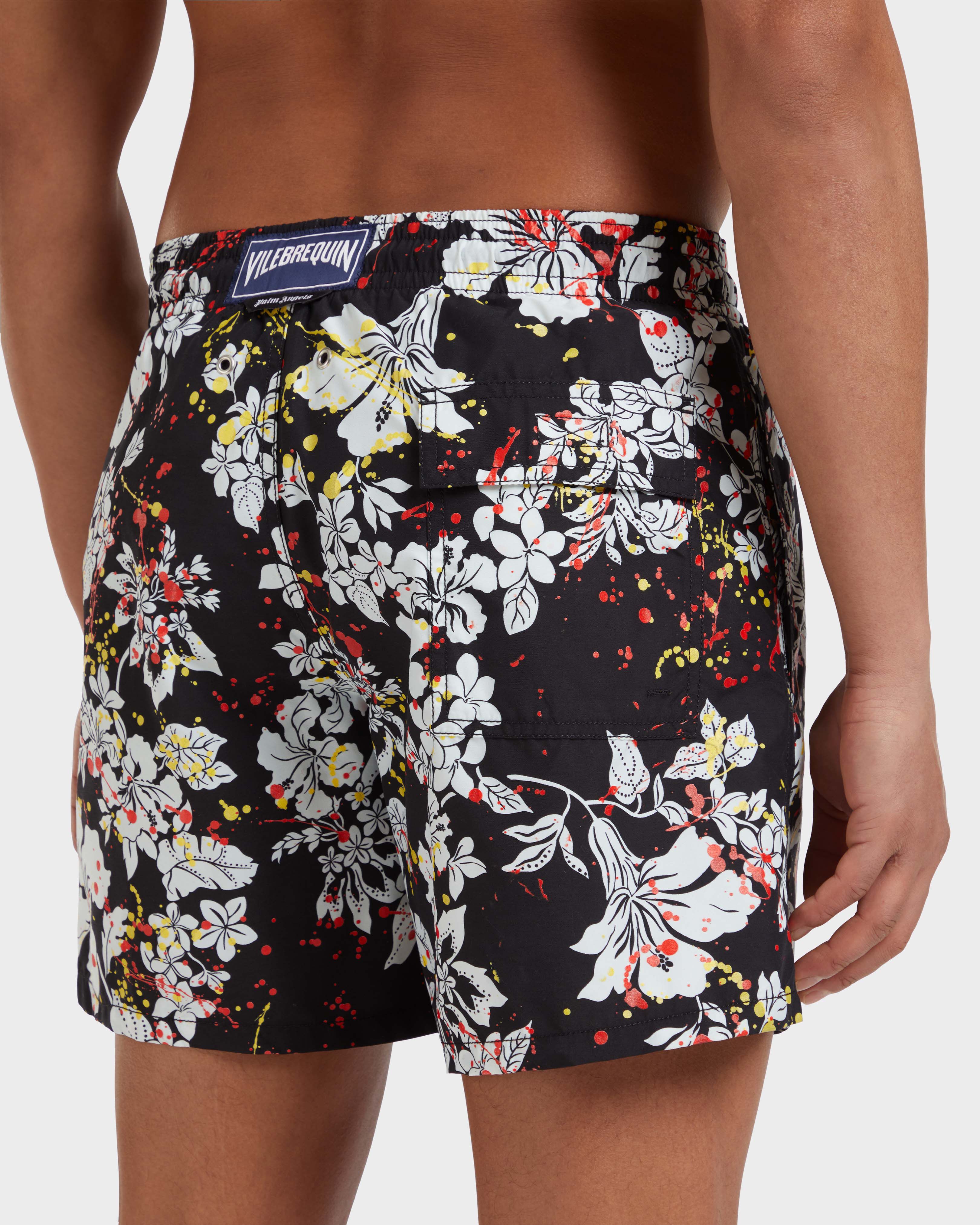 Men Swim Shorts Flower Splash - VBQ x Palm Angels BLACK supp2 view