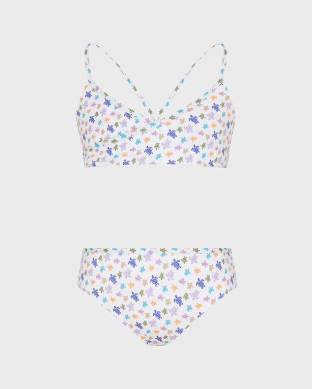 Vilebrequin - Girls Two Pieces Swimsuit Micro Ronde Des Tortues - Swimwear - Gigi - White - Size 4