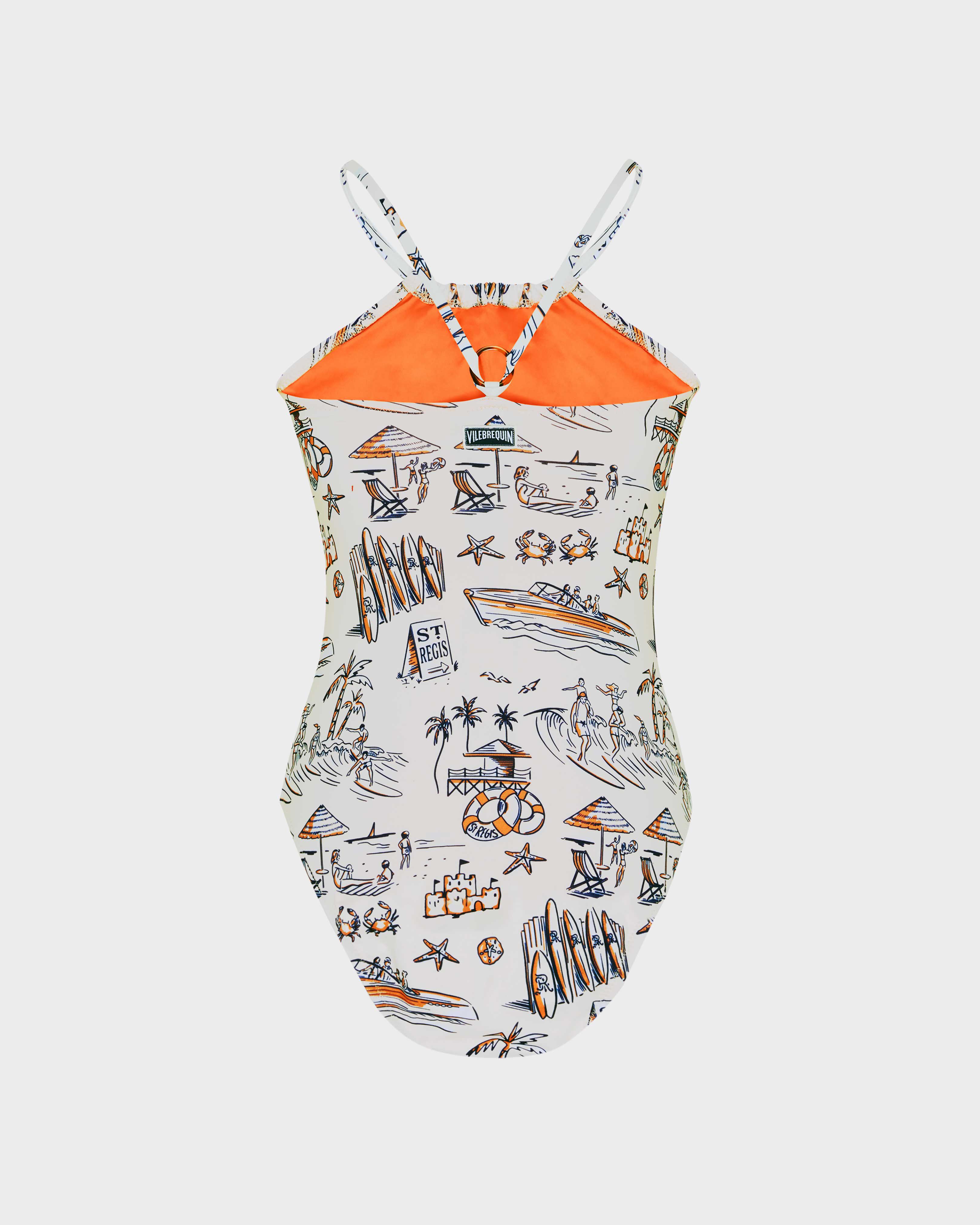 Girls One-piece Swimsuit Family Beach - Vilebrequin x St Regis 066 back view
