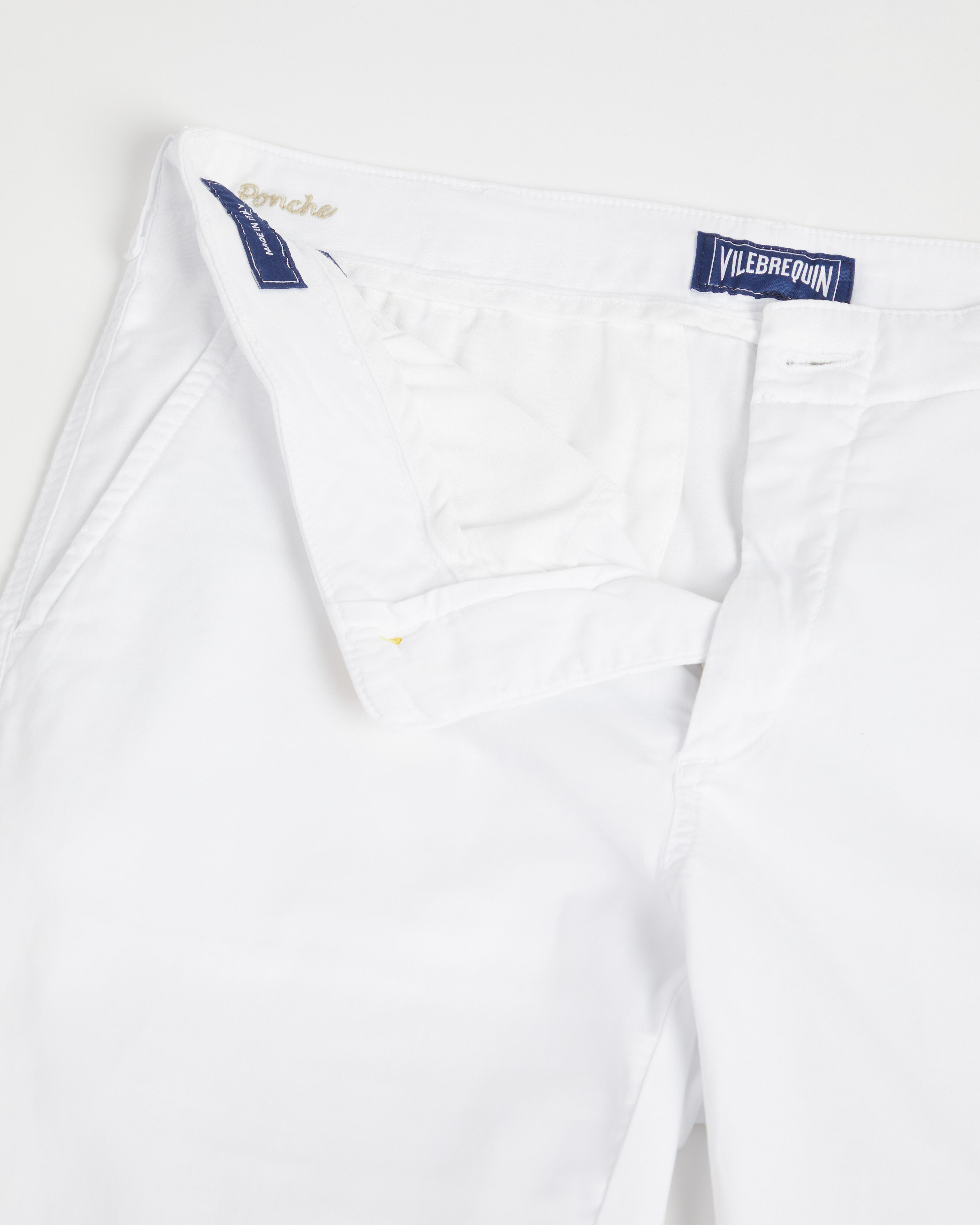Men Tencel Satin Bermuda Shorts Solid WHITE supp2 view