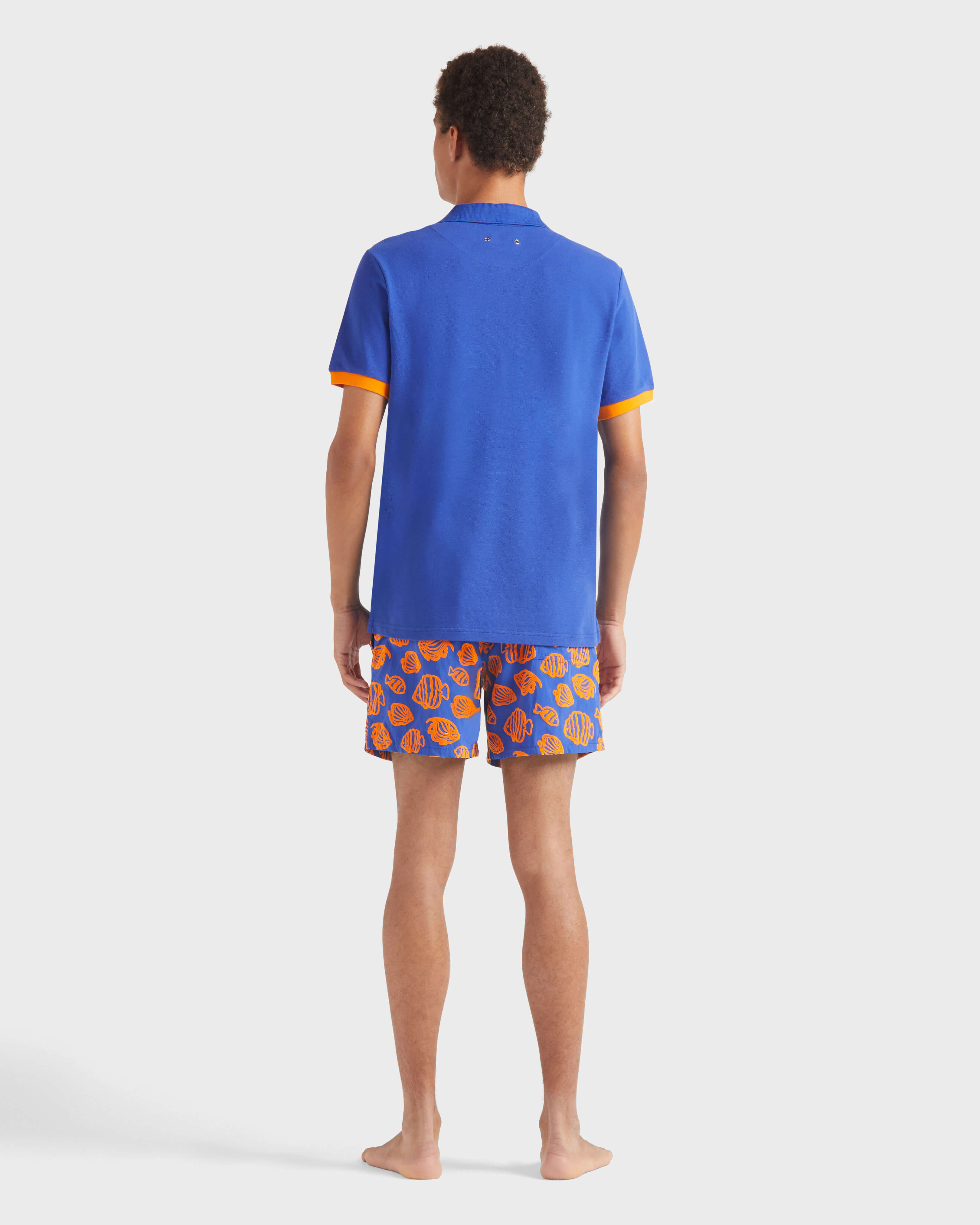 Solid Polohemd aus Baumwolle für Herren MARRAKECH backworn view