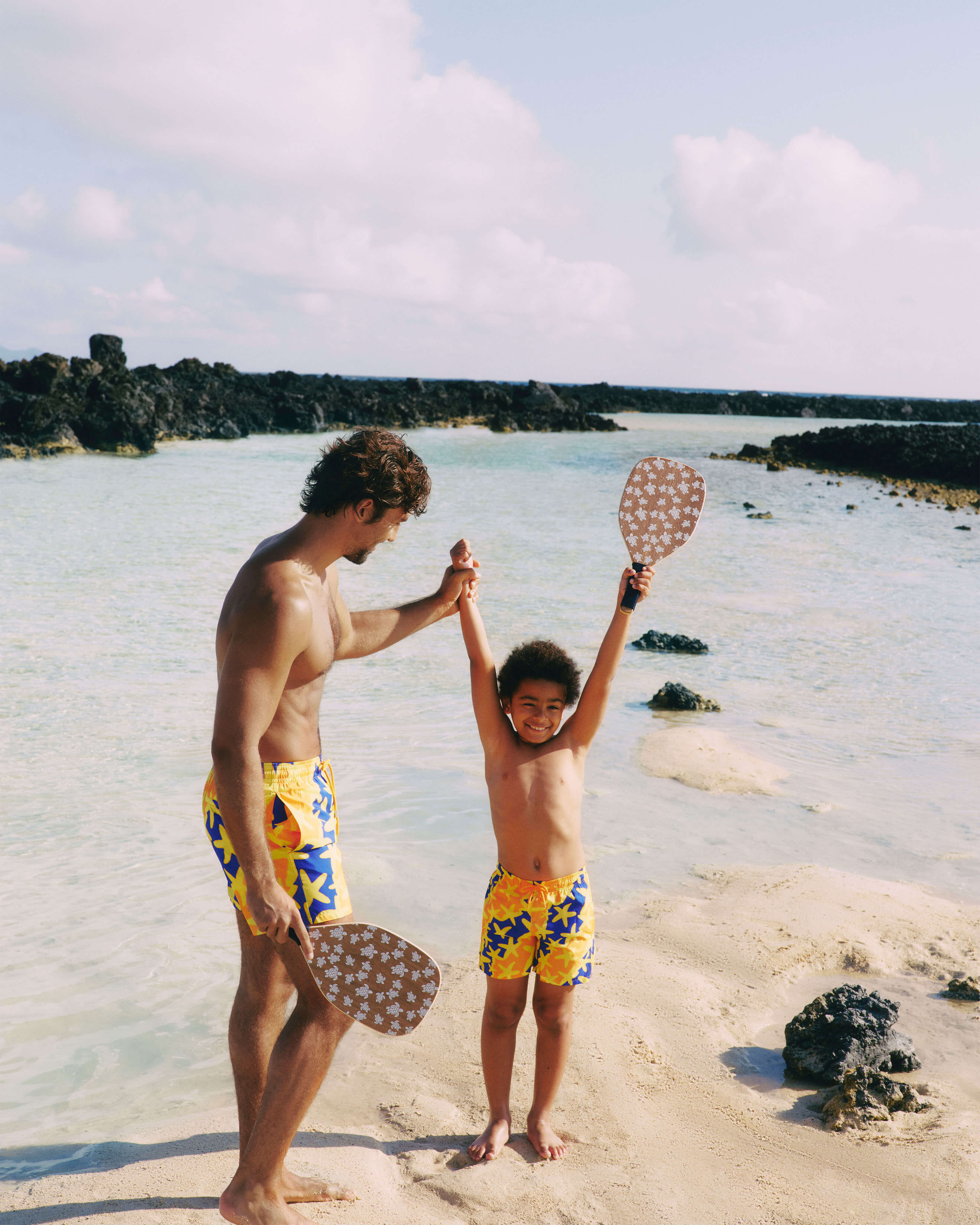 Boys Ultra-light and packable Swim Shorts Starlight VITAMIN lifestyle view