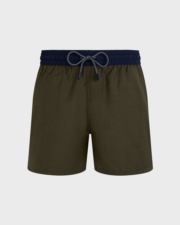 Vilebrequin - Men Merino Wool Super 120's Swim Shorts Bicolor - Swimwear - Magnus - Green - Size S