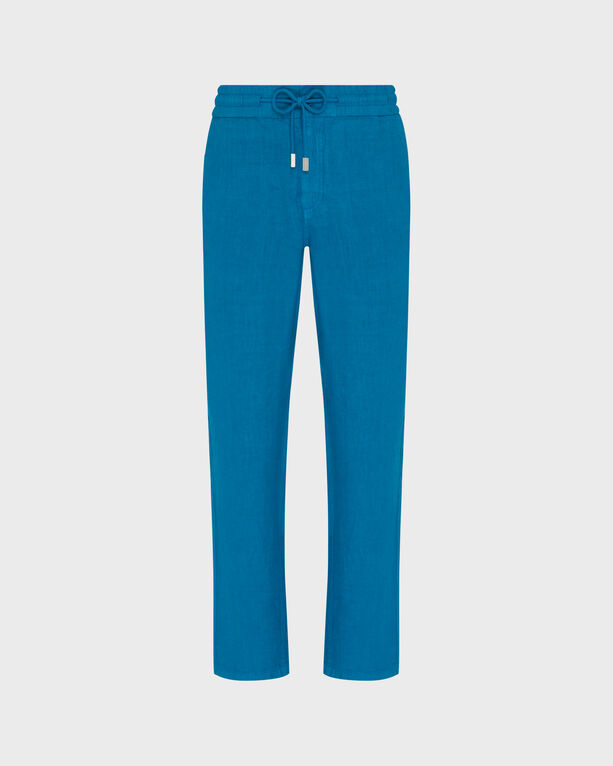 Vilebrequin Men's - Linen Pants Regular Fit Solid - Pant - Parc - Blue Xxl