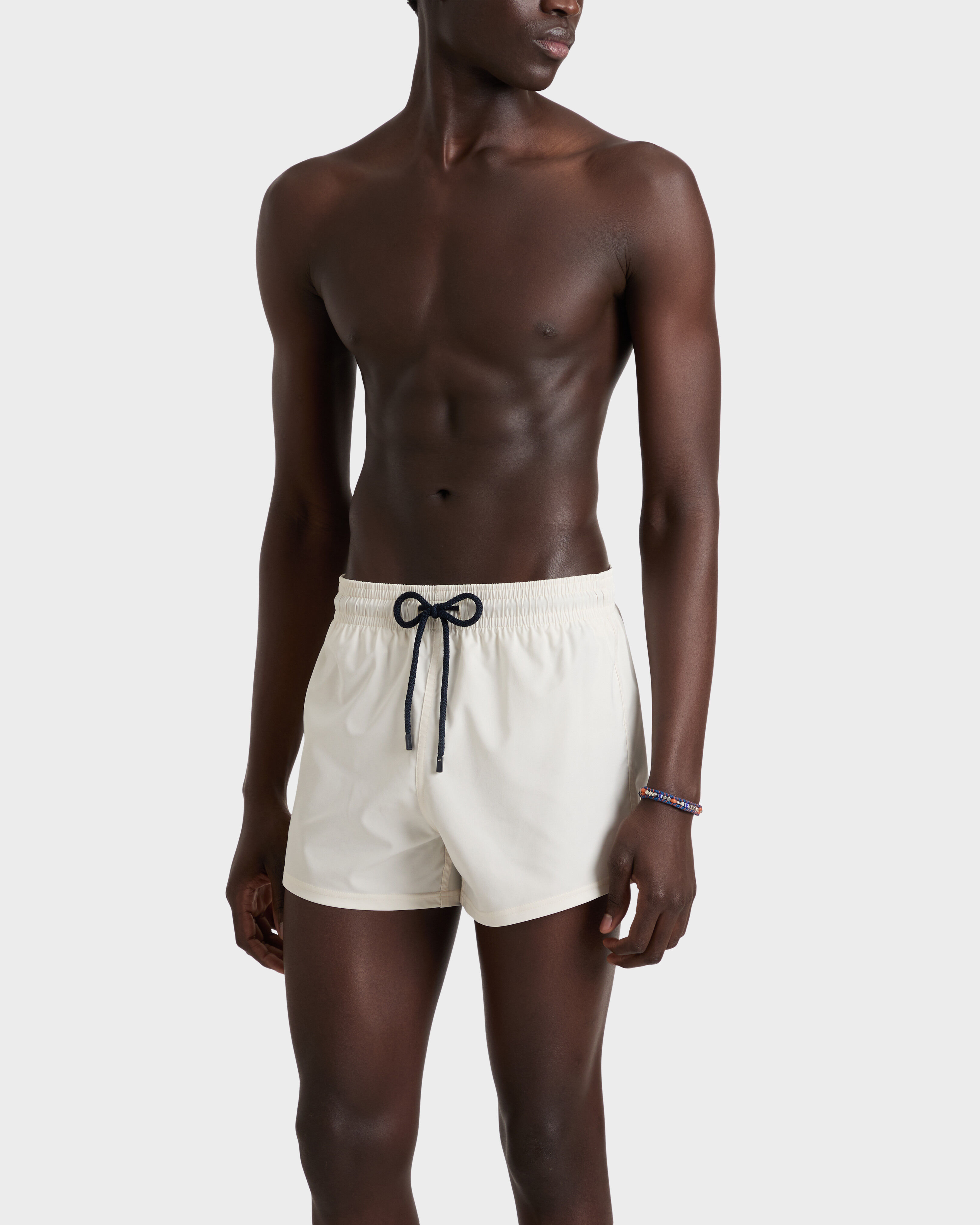 Men Swimwear Short and Fitted Stretch Solid BRUME frontworn view