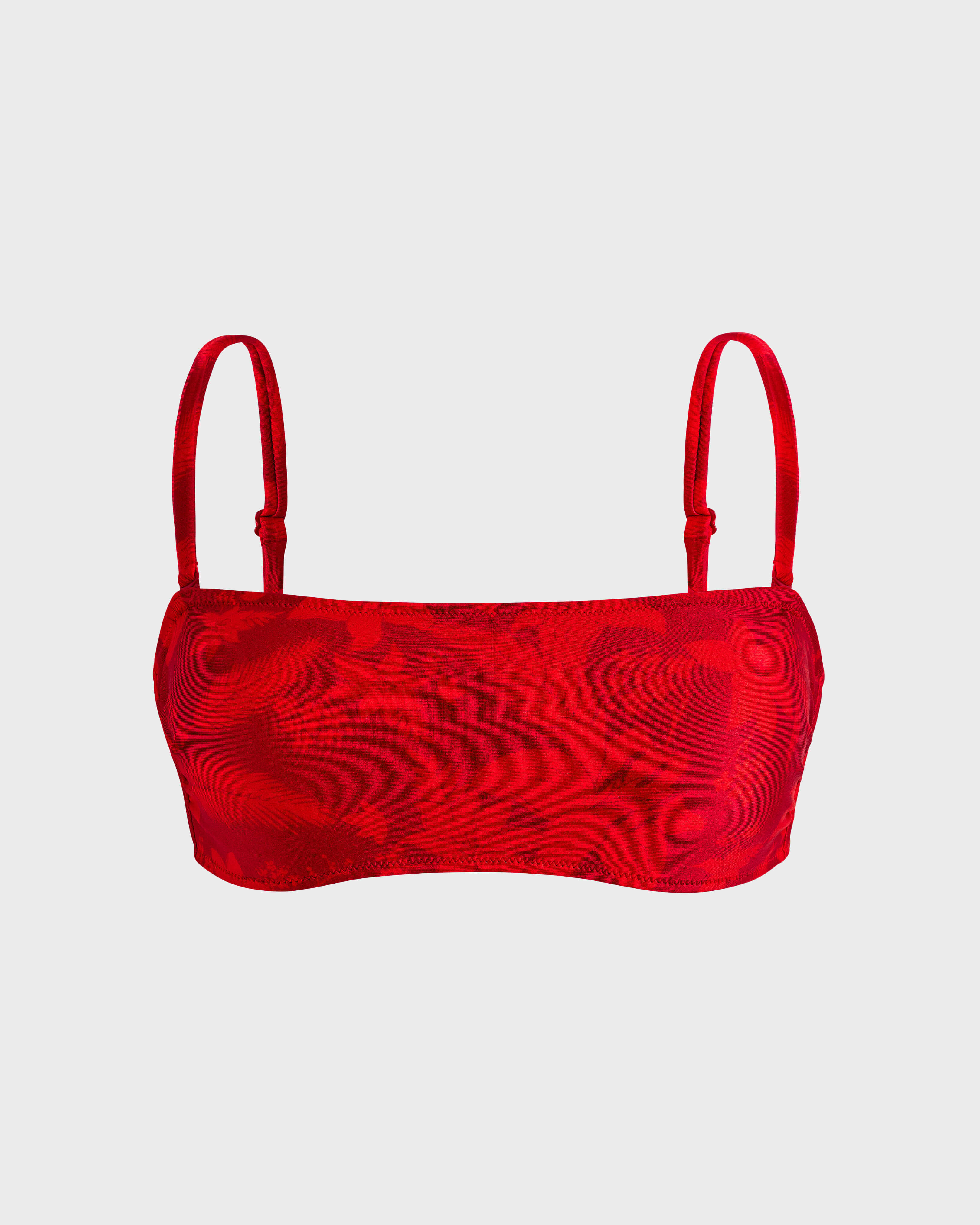 Women Bra Bikini Top Flower Power LIPSTICK front view