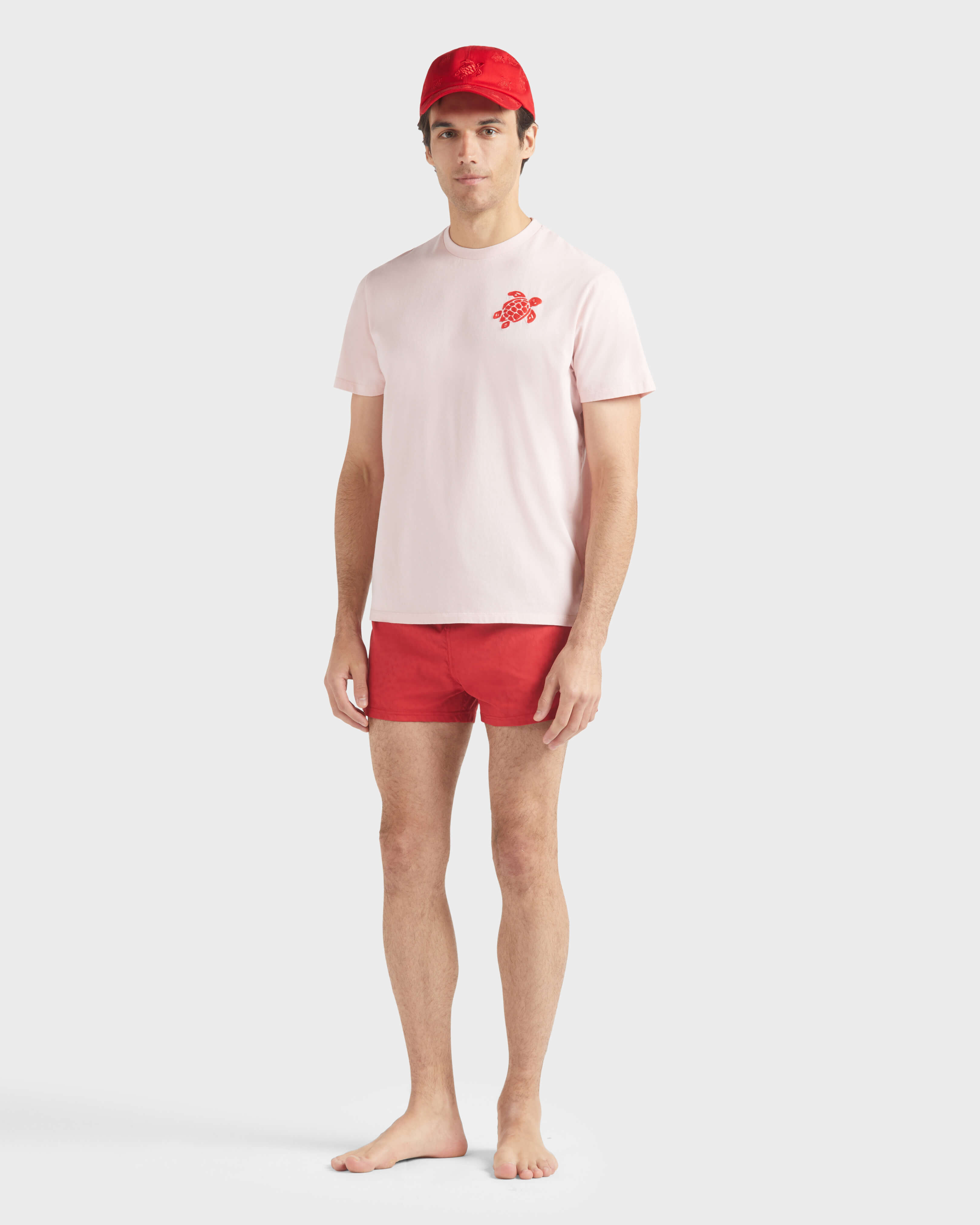 Men Short Swim Trunks Jacquard Turtles LIPSTICK supp1 view
