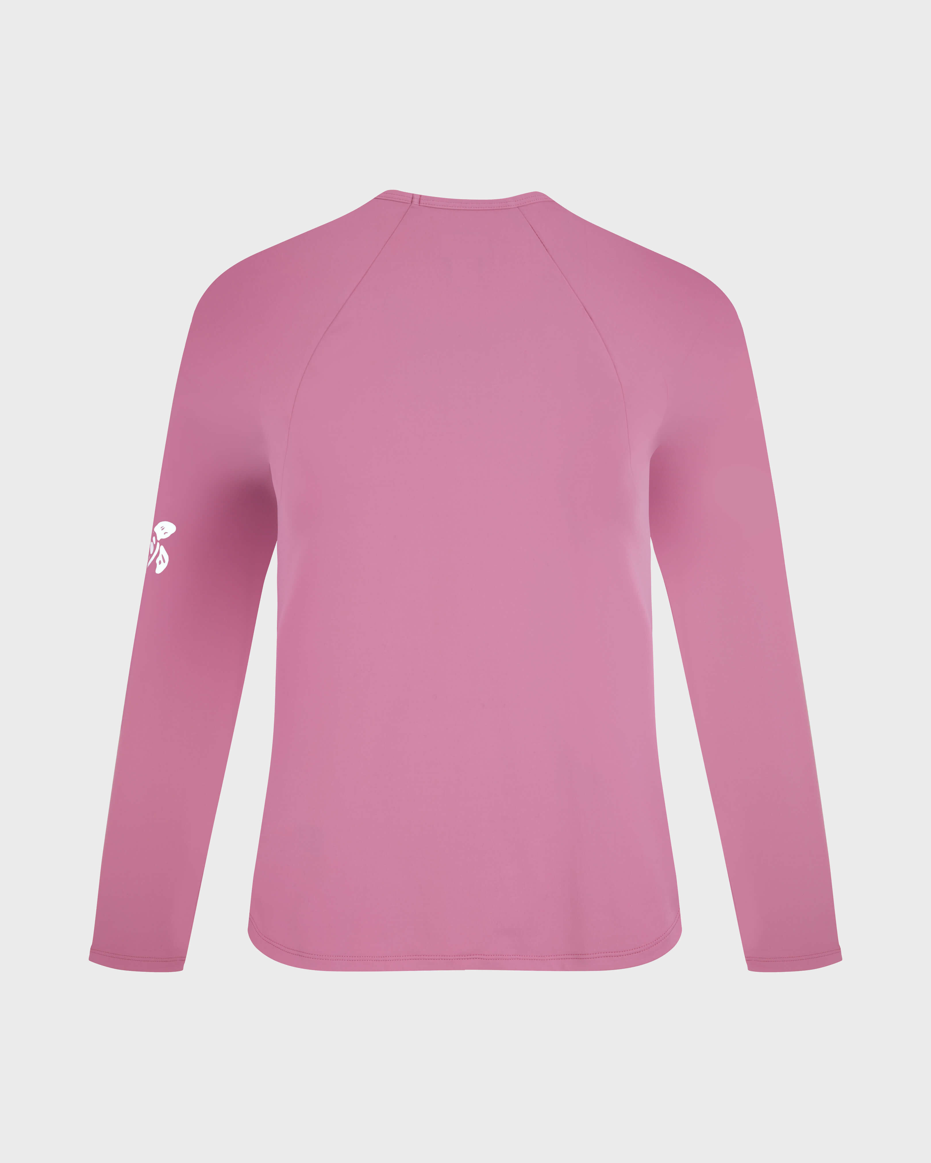 Women Long Sleeves Rashguard Top Solid BOUDOIR back view