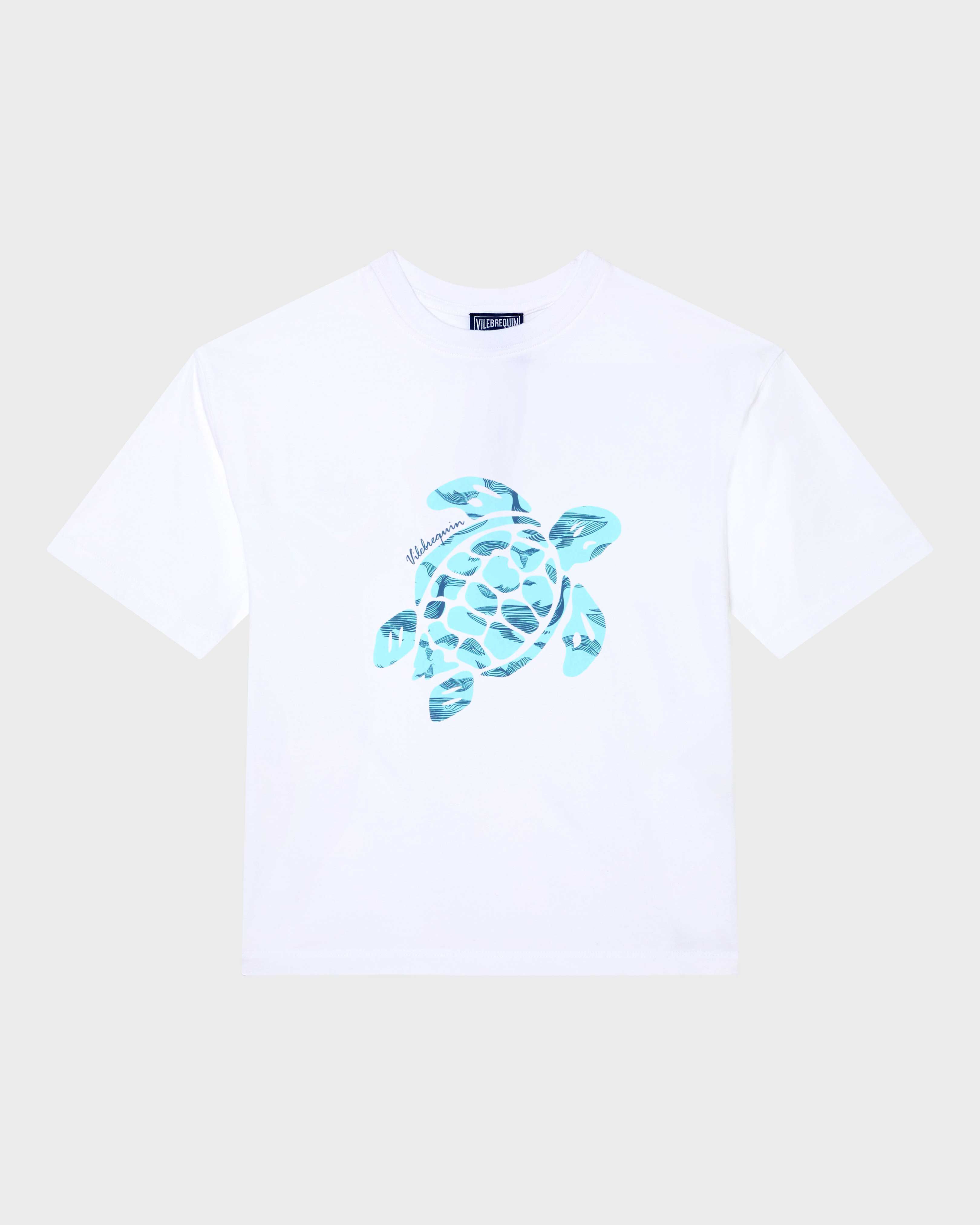 Camiseta extragrande con estampado Turtle para niño BLANCO front view