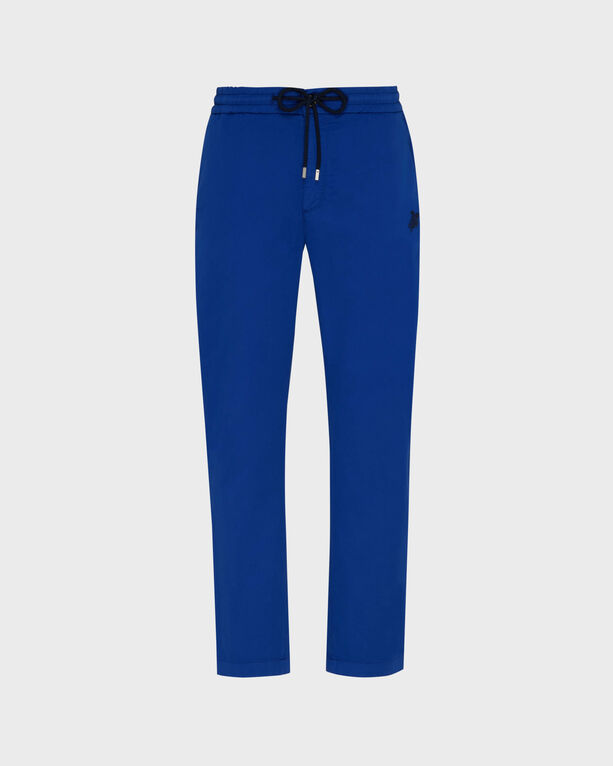 Vilebrequin - Men Elastic Waist Cotton Pants Solid - Jeans - Clemence - Blue - Size 32