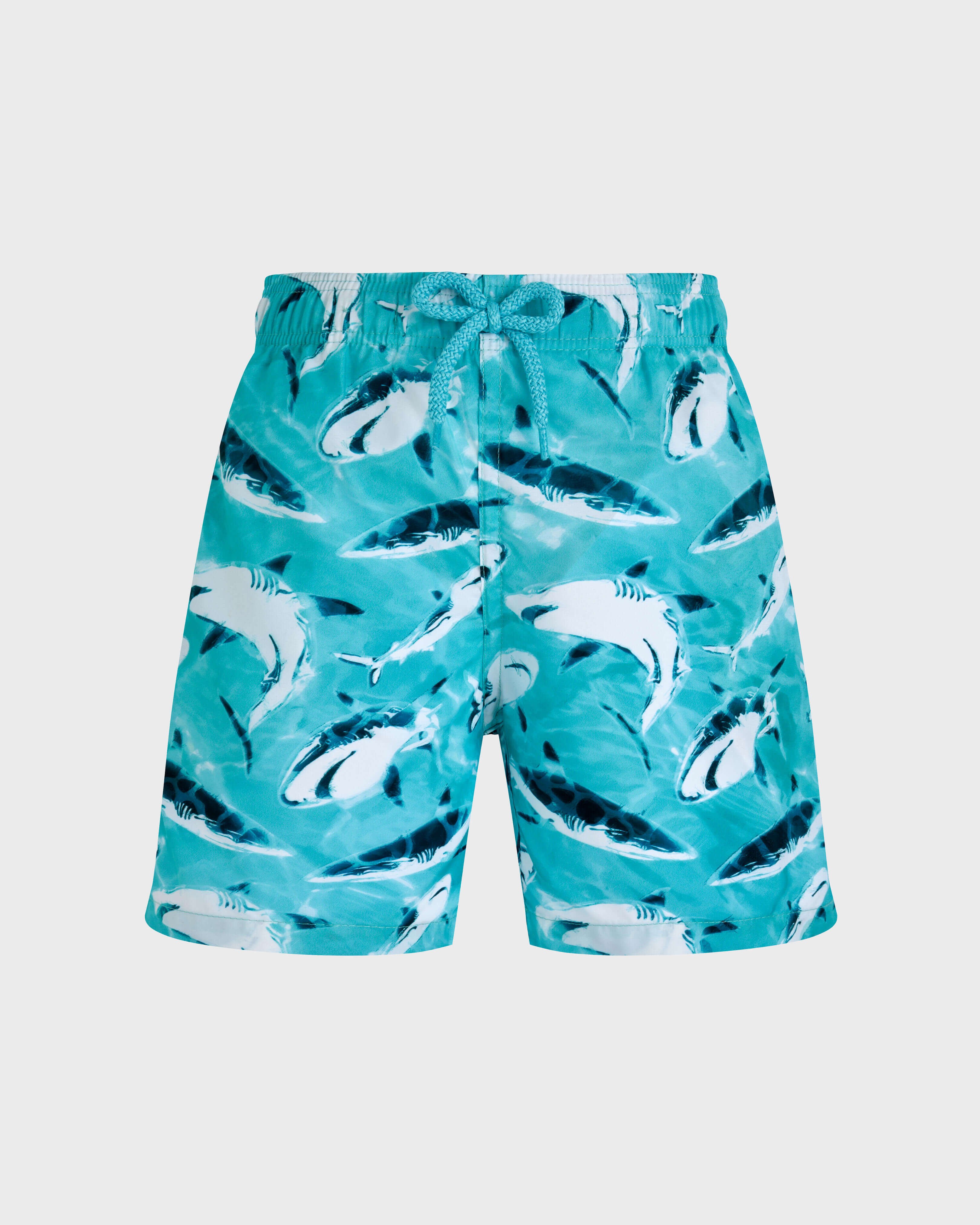 Boys Ultra-Light and Packable Swim Shorts Requins LAGOON front view