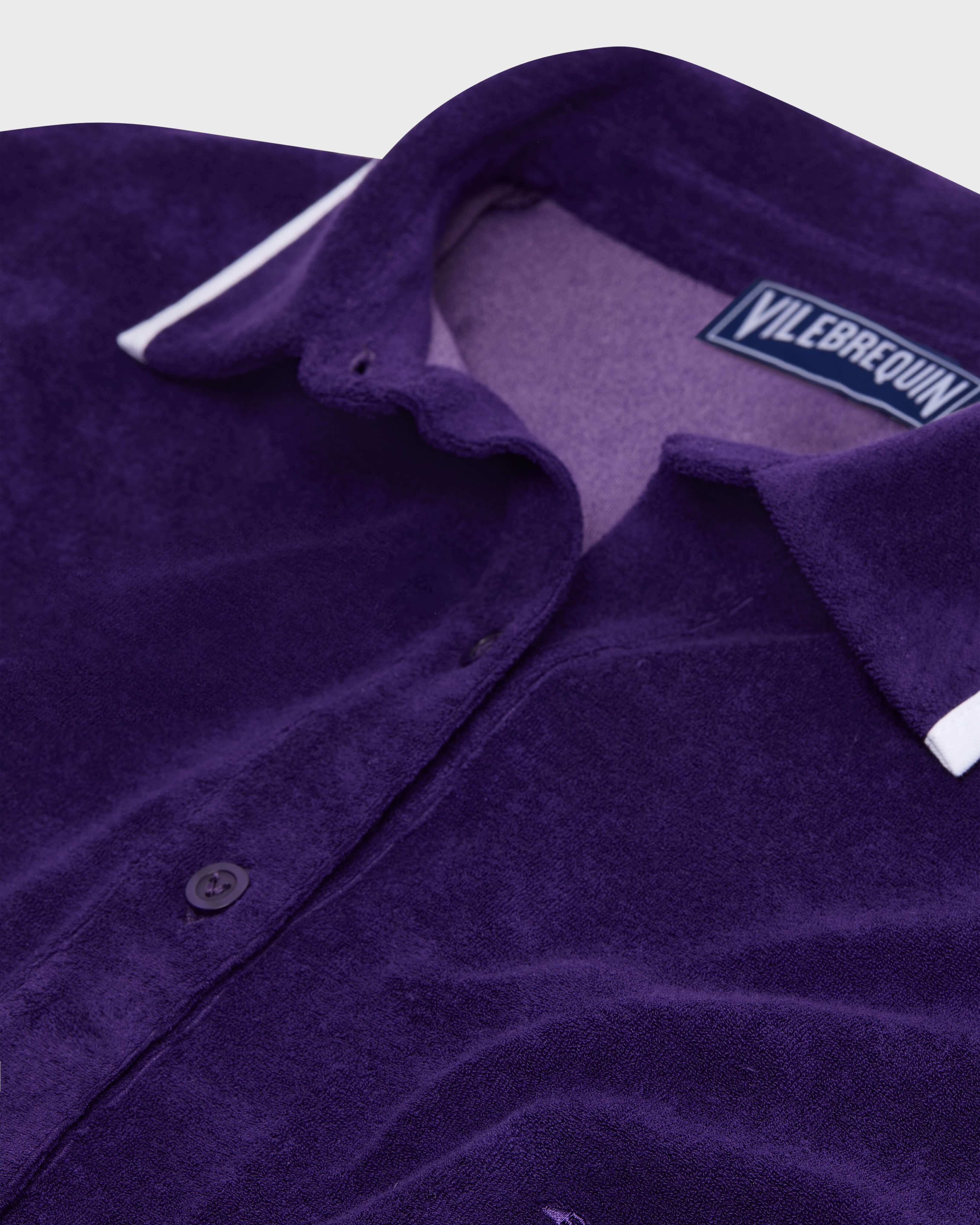 Women Terry Polo Solid VIOLETTE supp4 view
