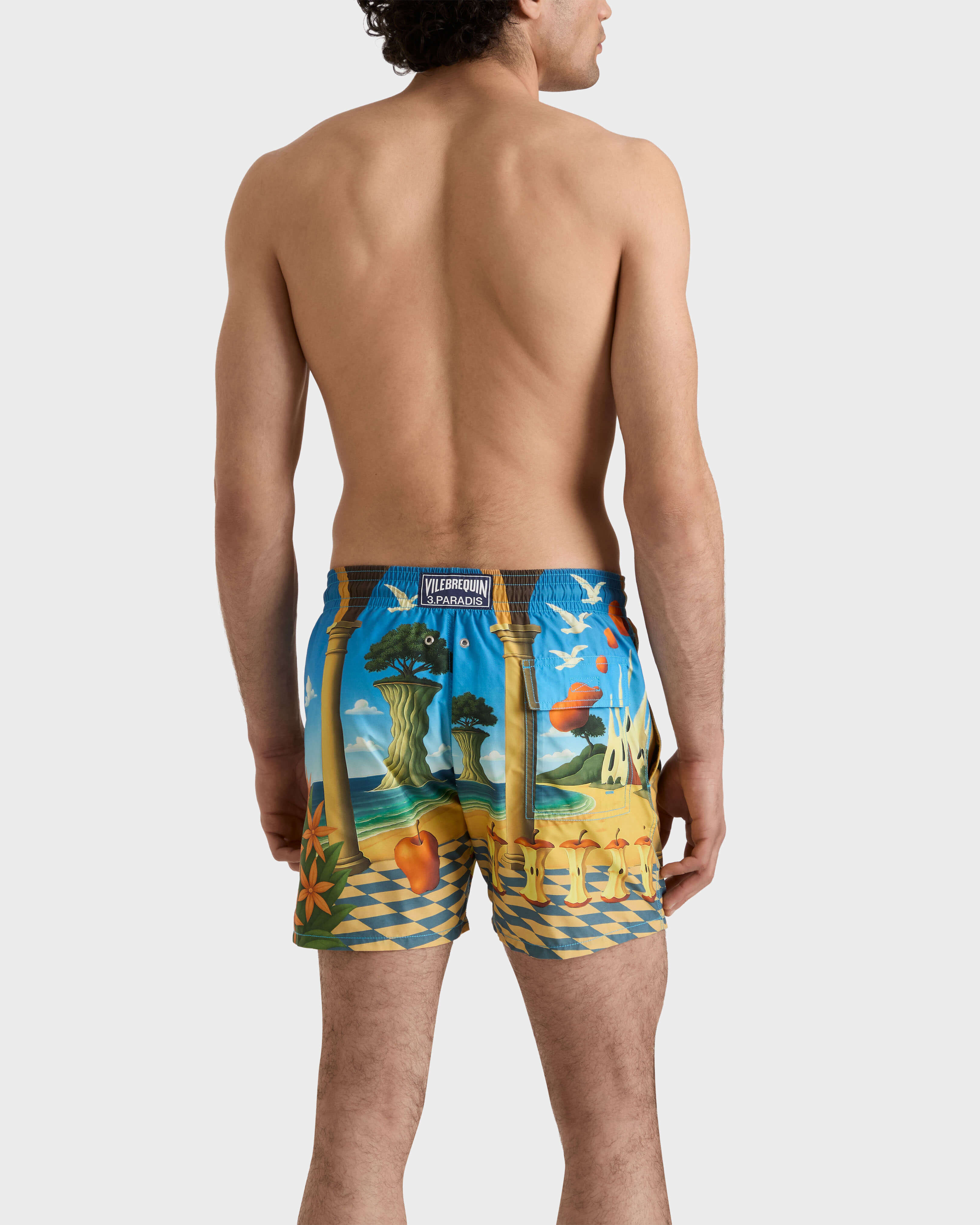 Pantaloncini mare uomo Eden - Vilebrequin x 3.PARADIS SANTORINI backworn view