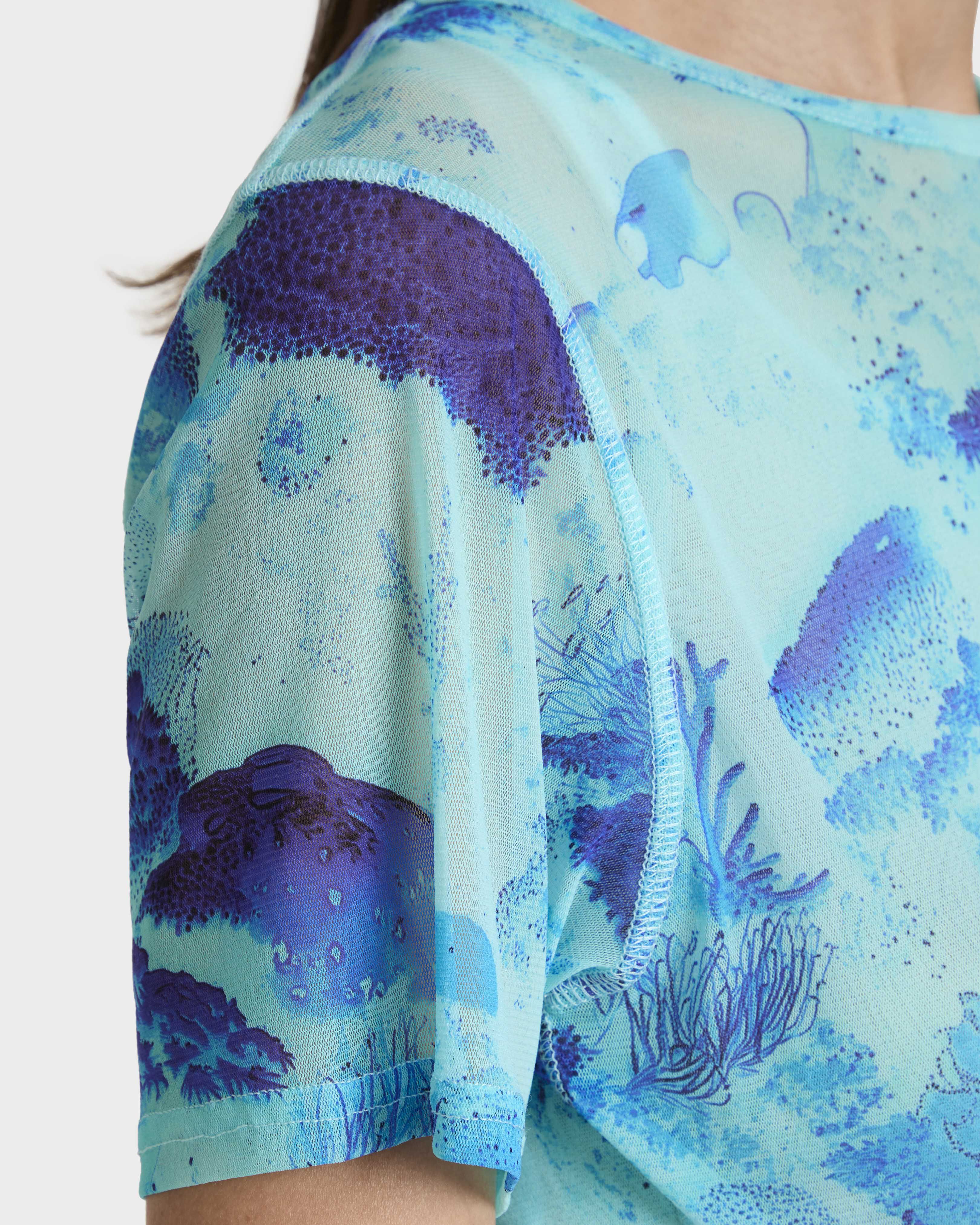 T-shirt donna in tulle Coral Reef OXYGENE supp1 view