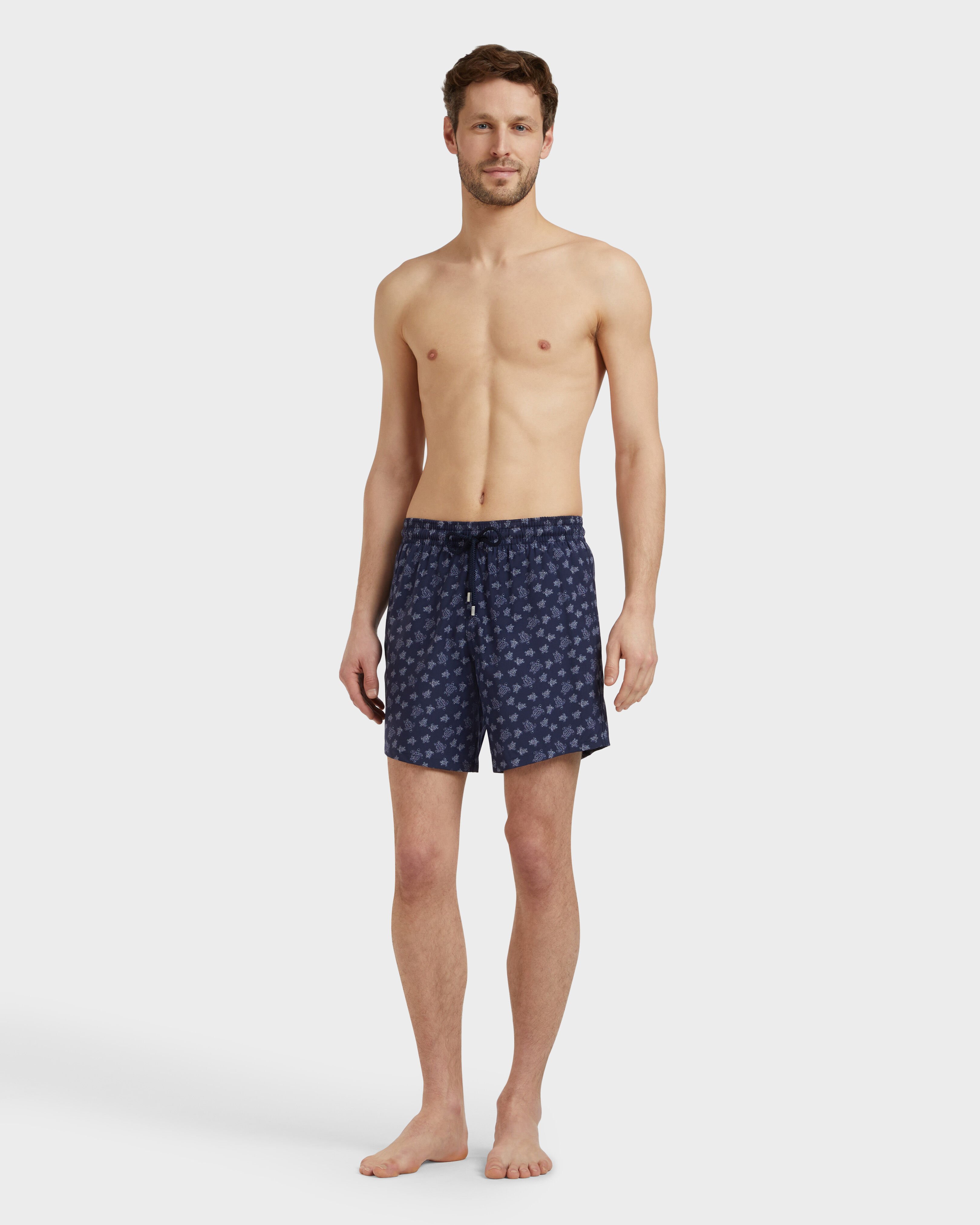 Ronde des Tortues Badeshorts aus Wolle für Herren MARINEBLAU frontworn view