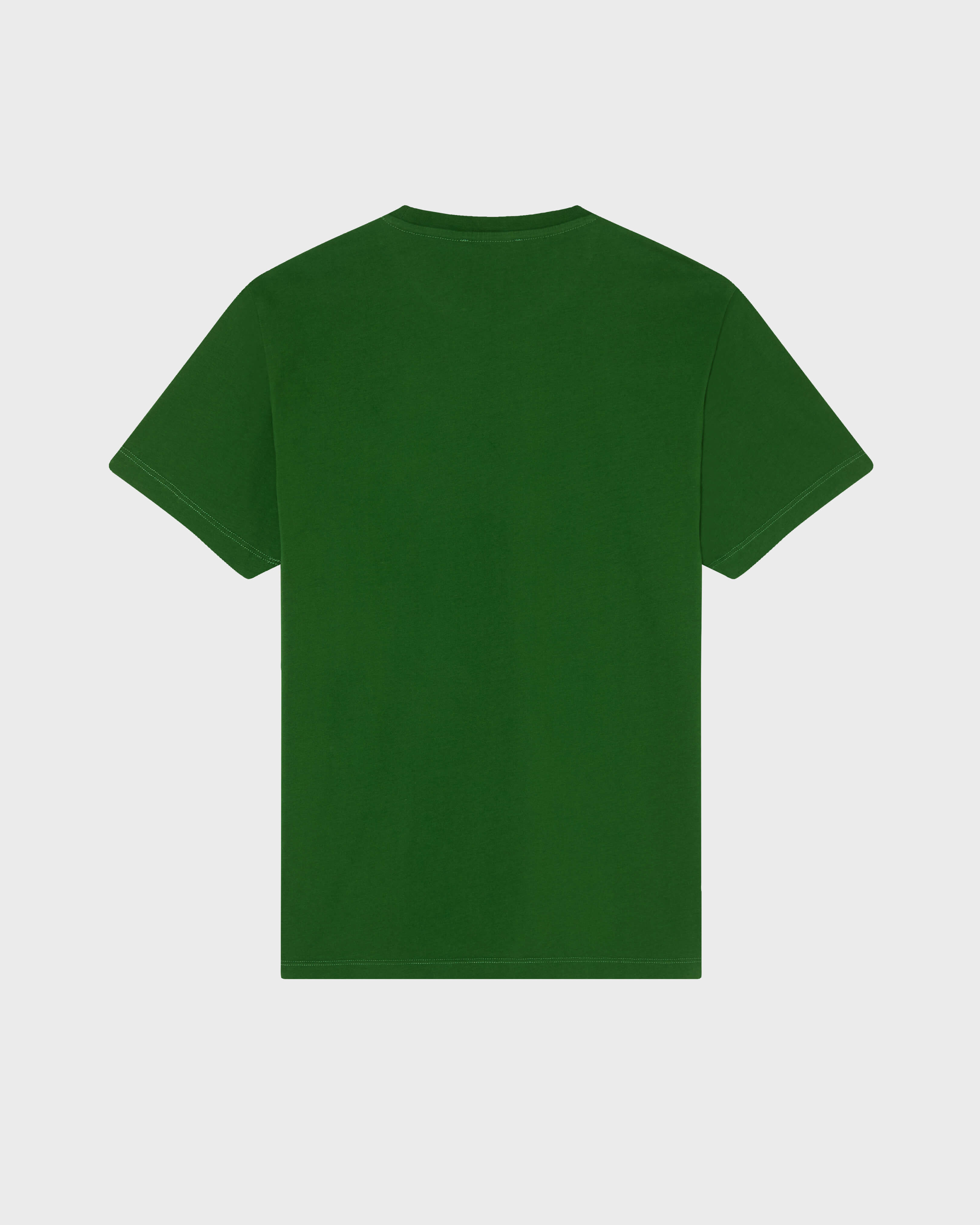 Men Cotton T-shirt Big Turtle Embroidery TROPICAL back view
