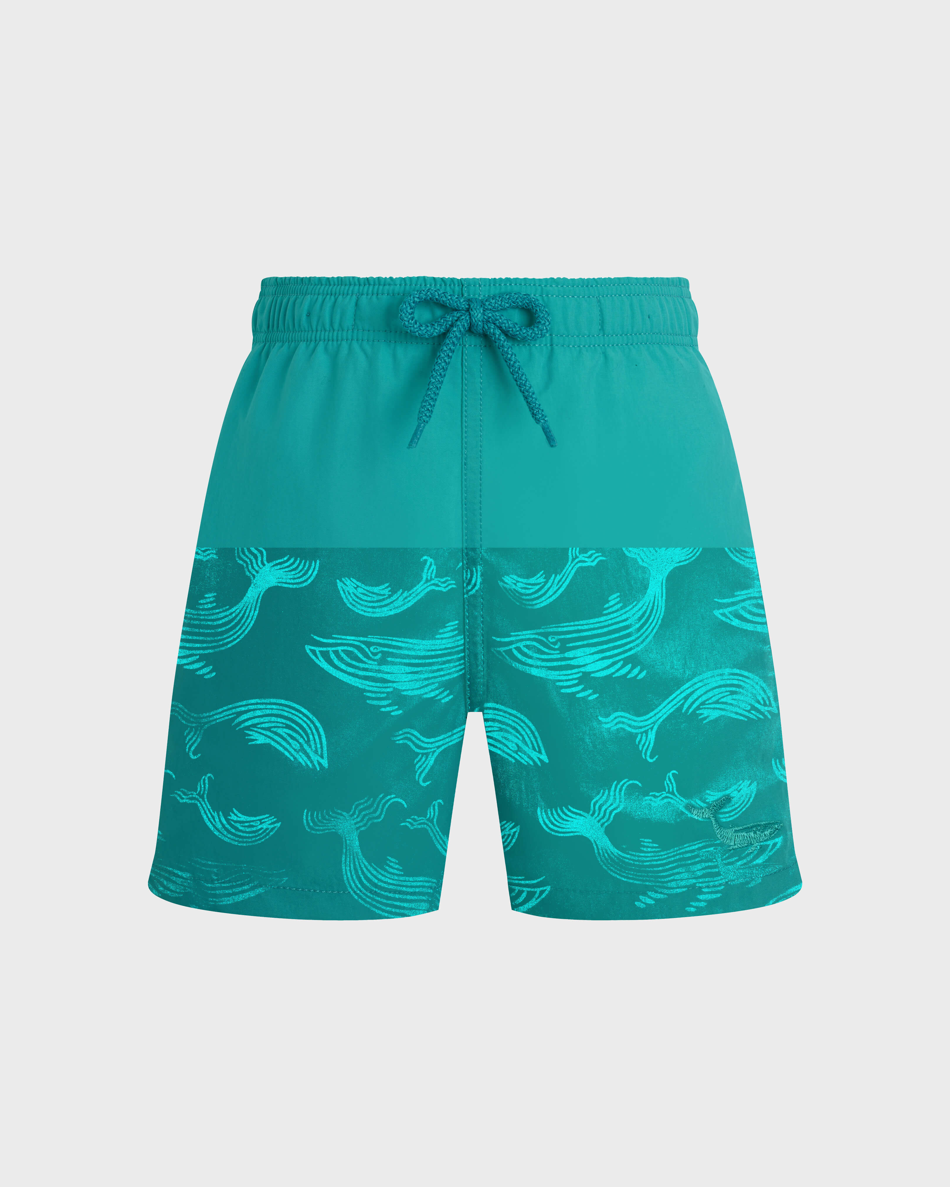 Boys Swim Shorts Water-reactive Whales DISCO GREEN supp1 view