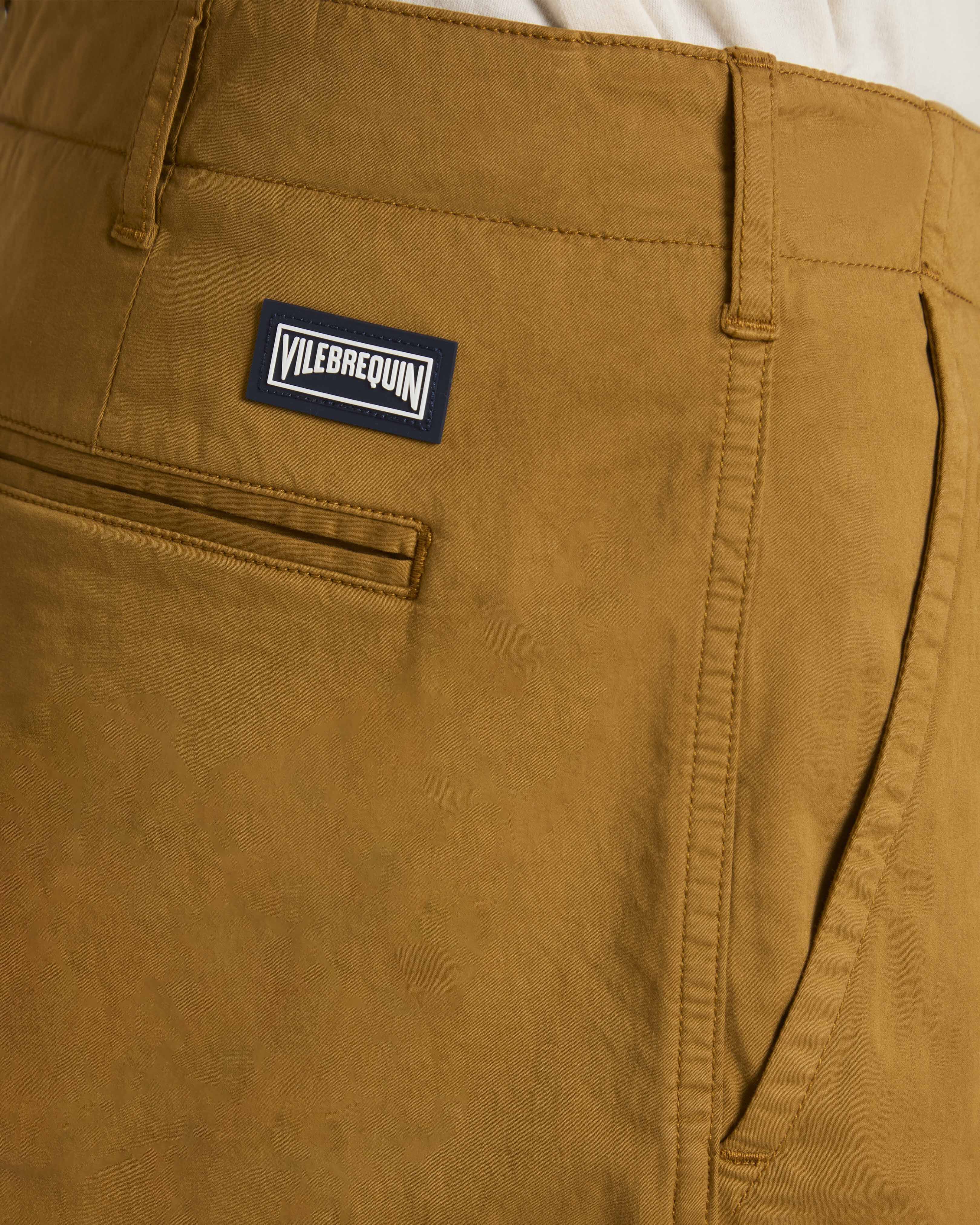 Men Satin Cotton Bermuda Shorts Solid MUD supp1 view
