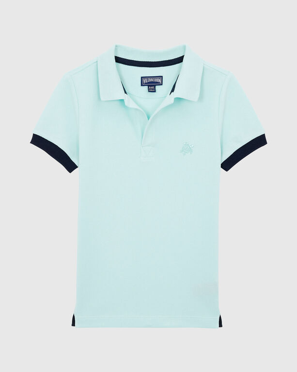 Vilebrequin - Boys Organic Cotton Polo Solid - Polo - Pantin - Blue - Size 12
