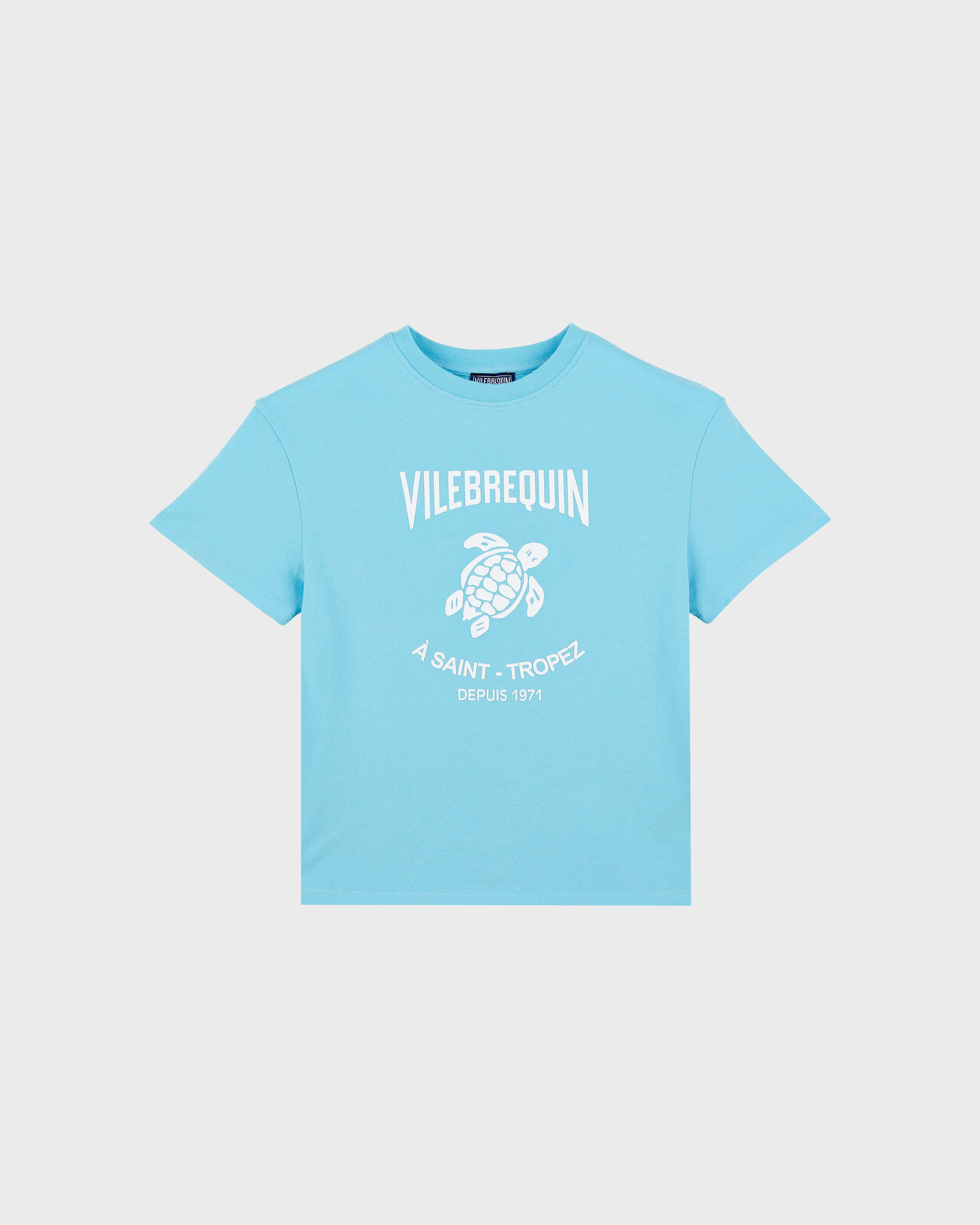 Children Organic Cotton T-shirt Logo Vilebrequin SANTORINI front view