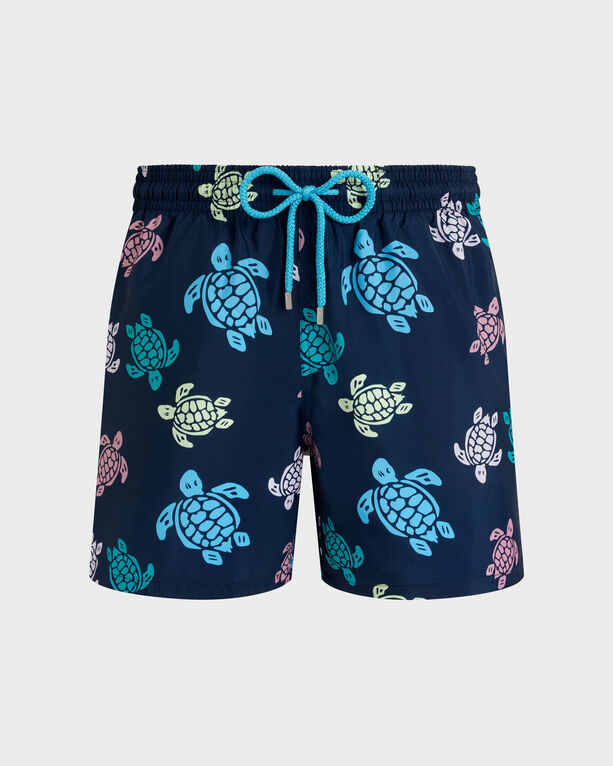 Vilebrequin - Men Ultra-light And Packable Swim Shorts Tortues Multicolores - Swimwear - Mahina - Blue - Size M