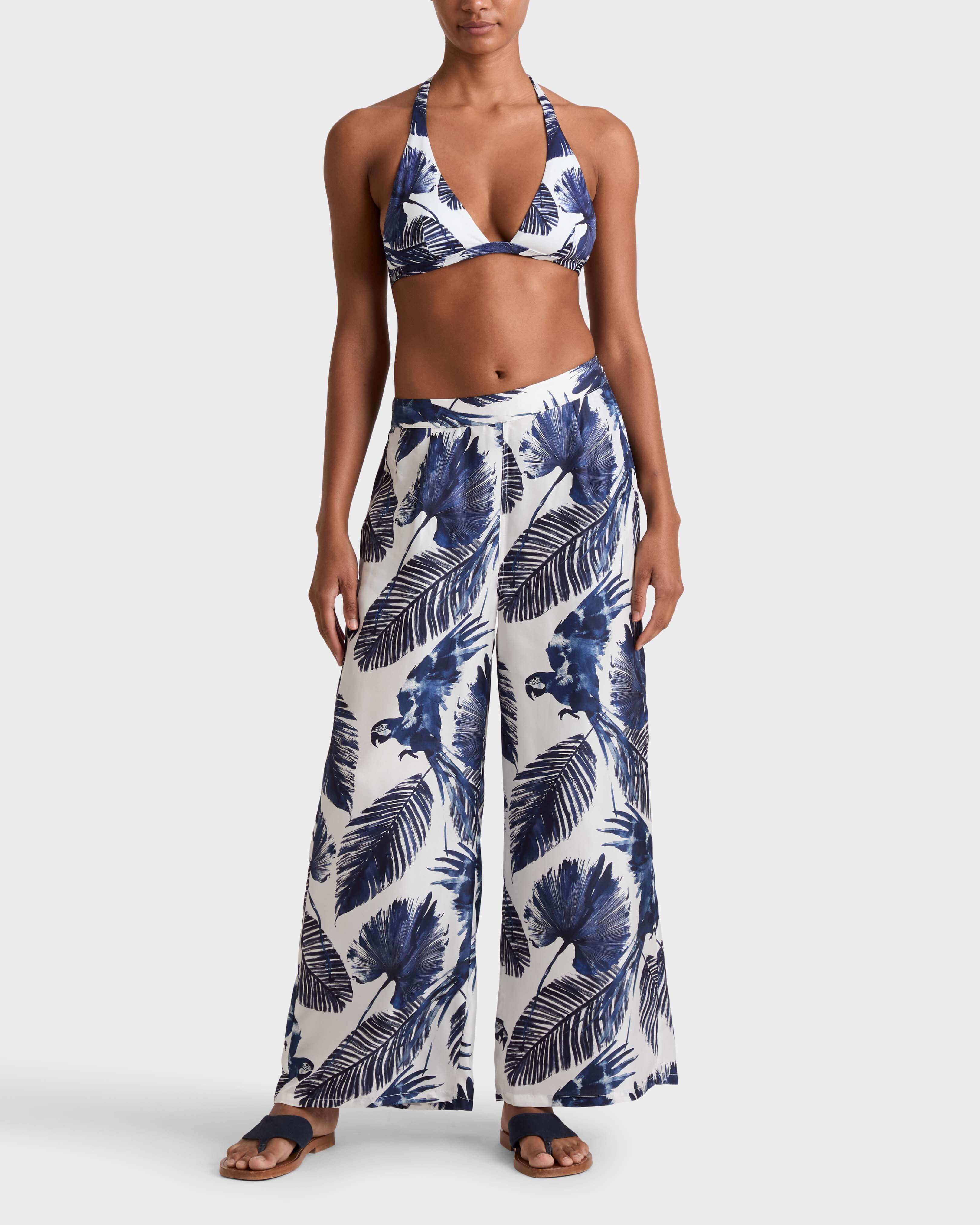 Papagaio Seidenhose mit weitem Bein für Damen WEISS supp1 view