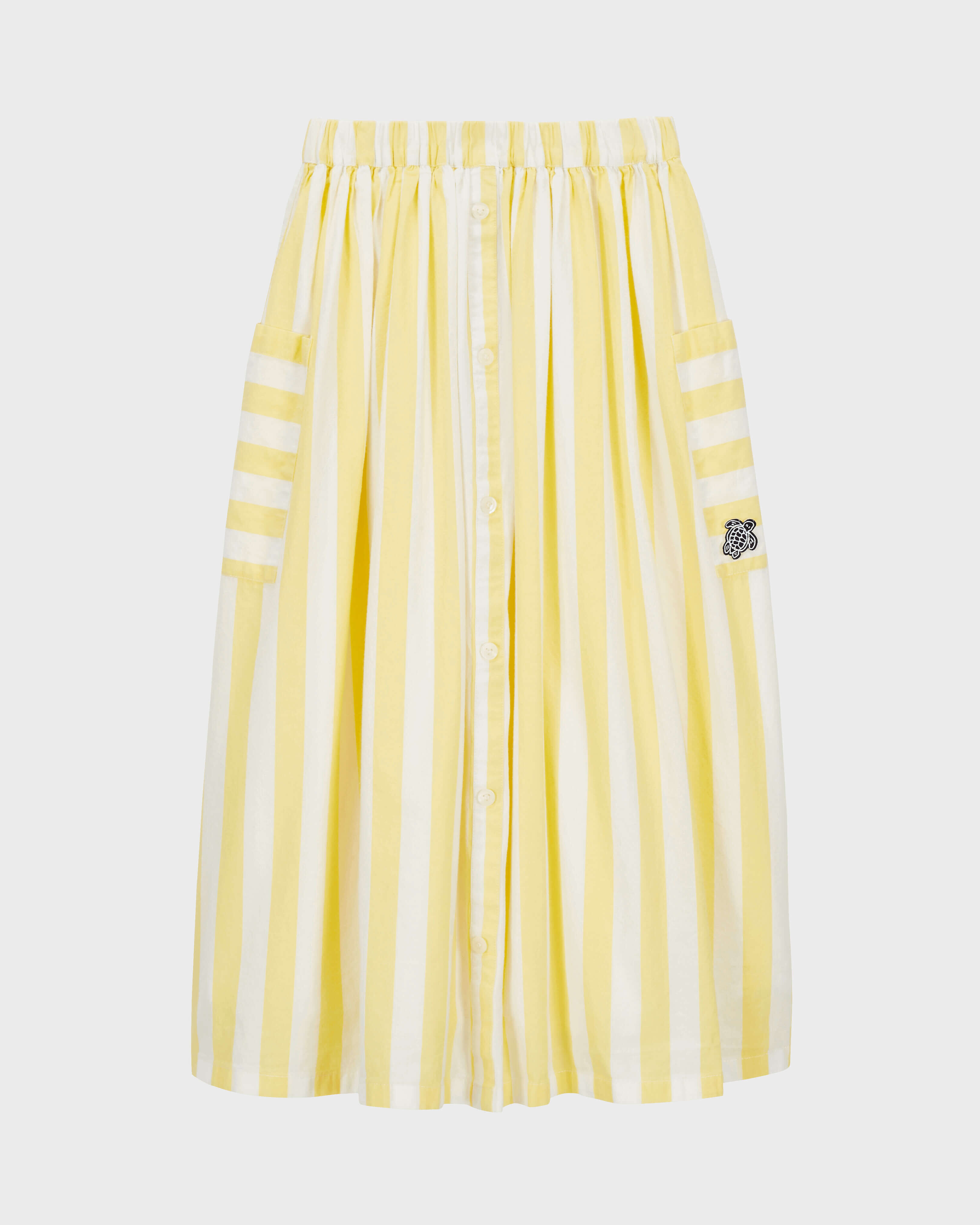 Falda larga a rayas para niña SUNFLOWER front view
