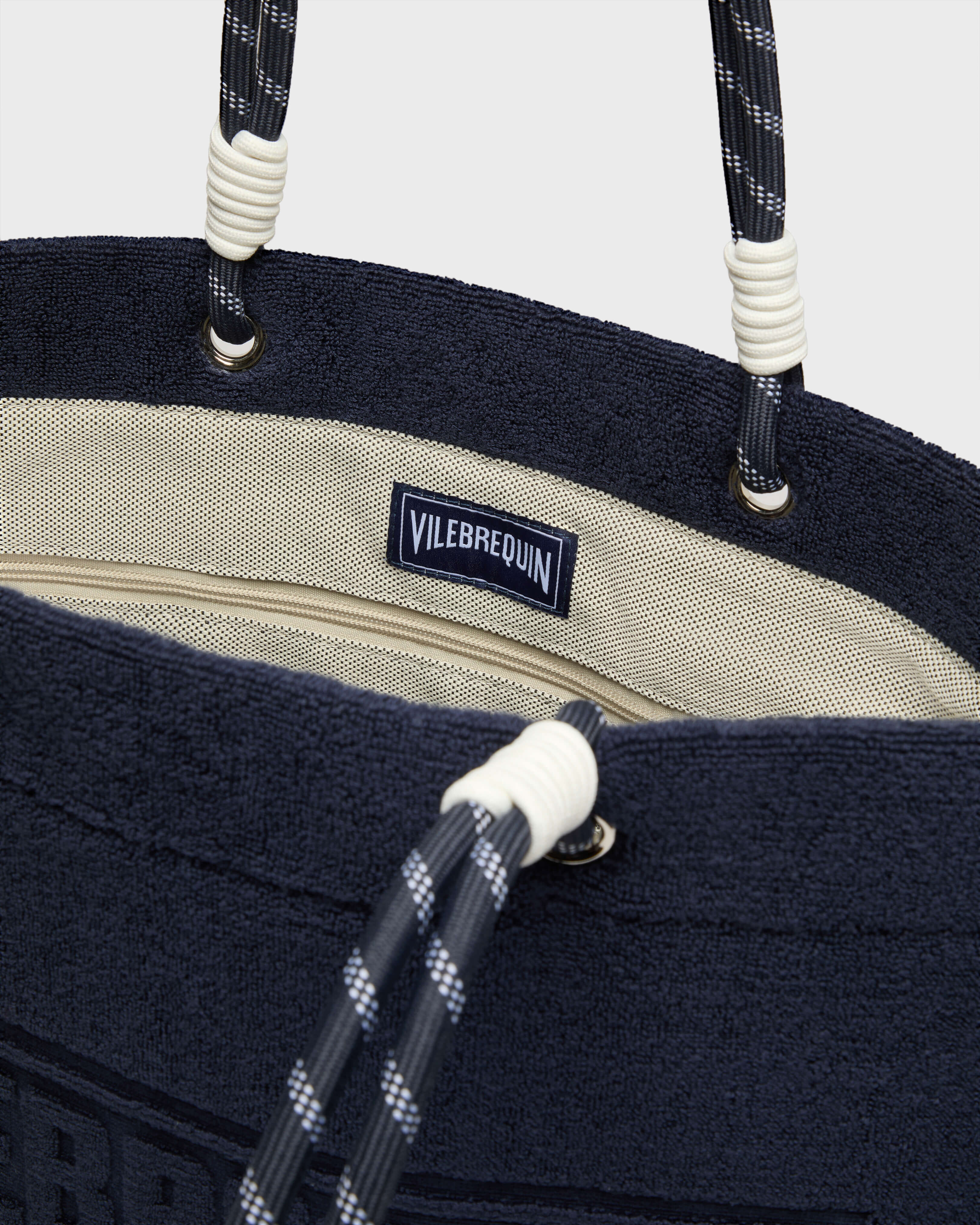 Terry cloth beach bag solid MARINEBLAU look1 view