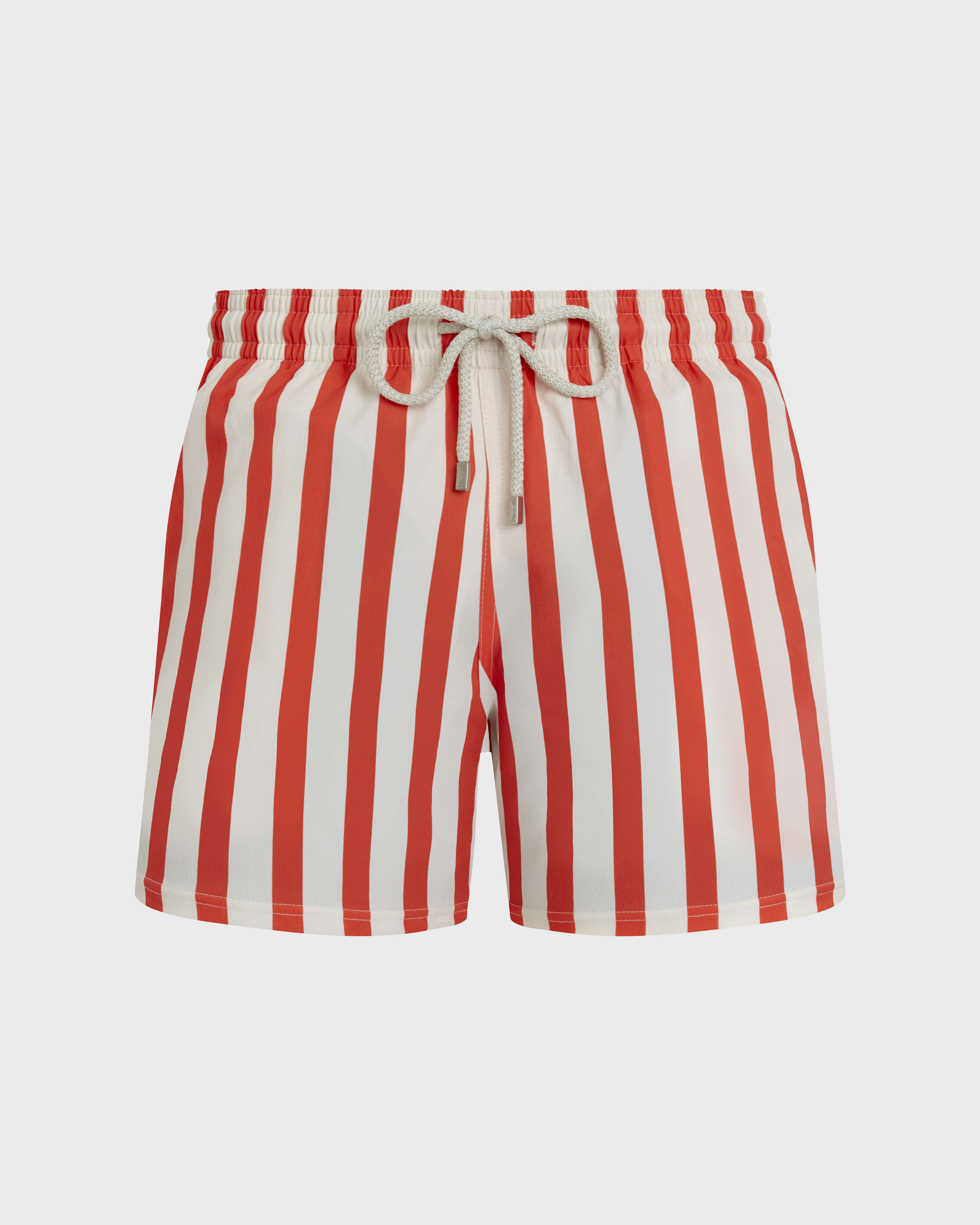 Men Stretch Short Swim Shorts Stripes - Vilebrequin x St Regis 066 front view
