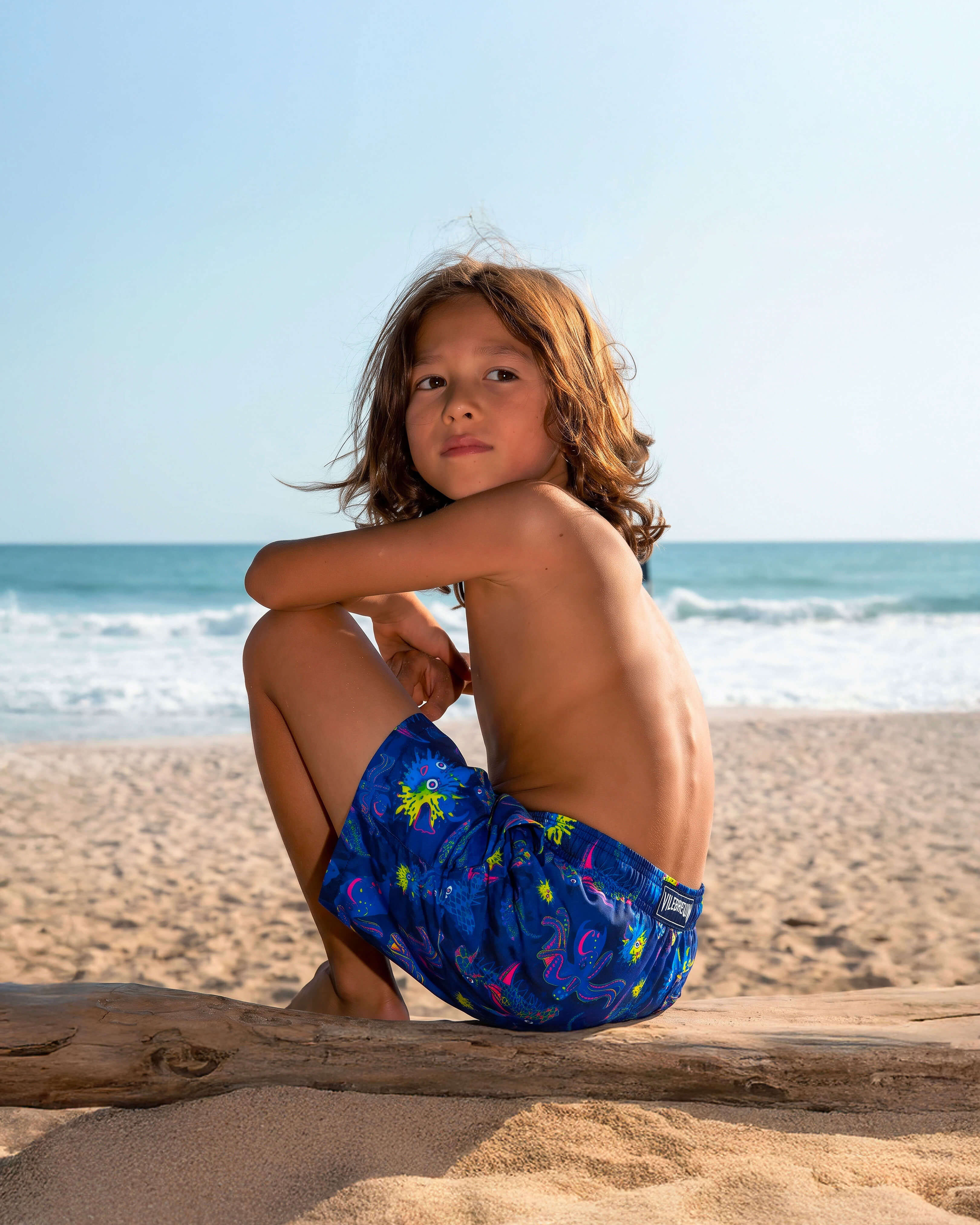 Boys Swim Shorts Día de Muertos INK lifestyle view