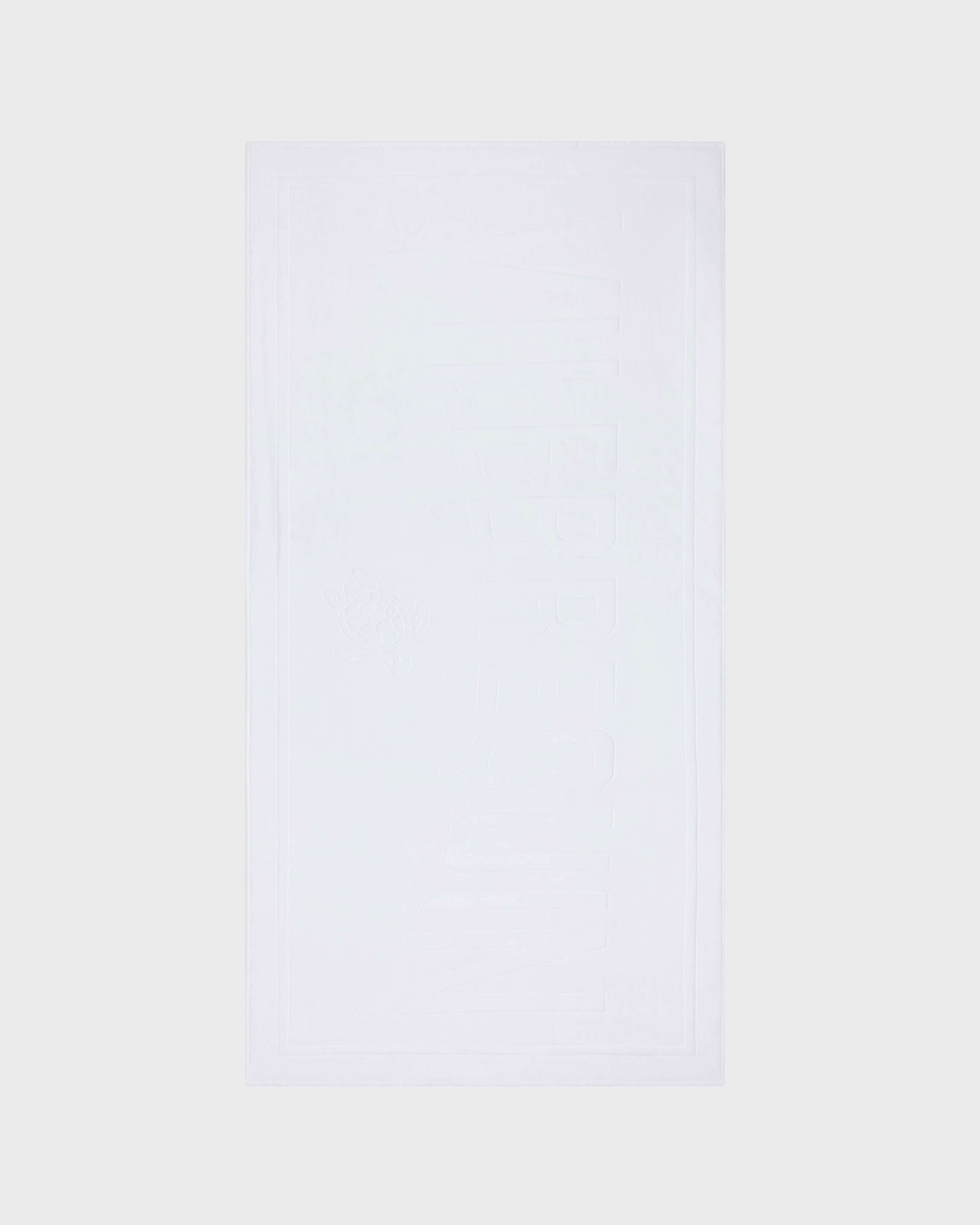 Solid Organic Cotton Beach Towel WHITE front view