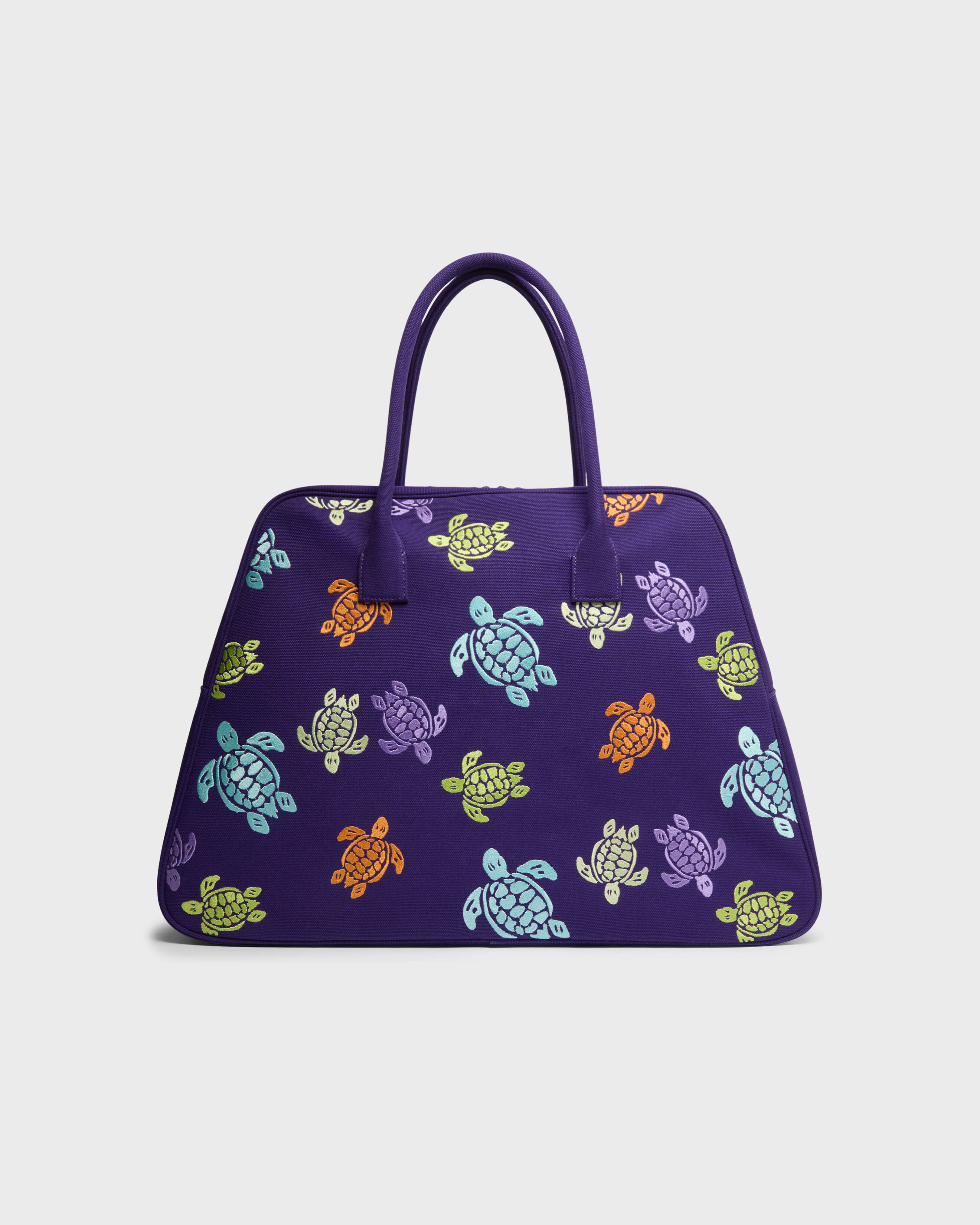 Bowling Canvas Bag Multicolor Turtles Dance VIOLETTE back view