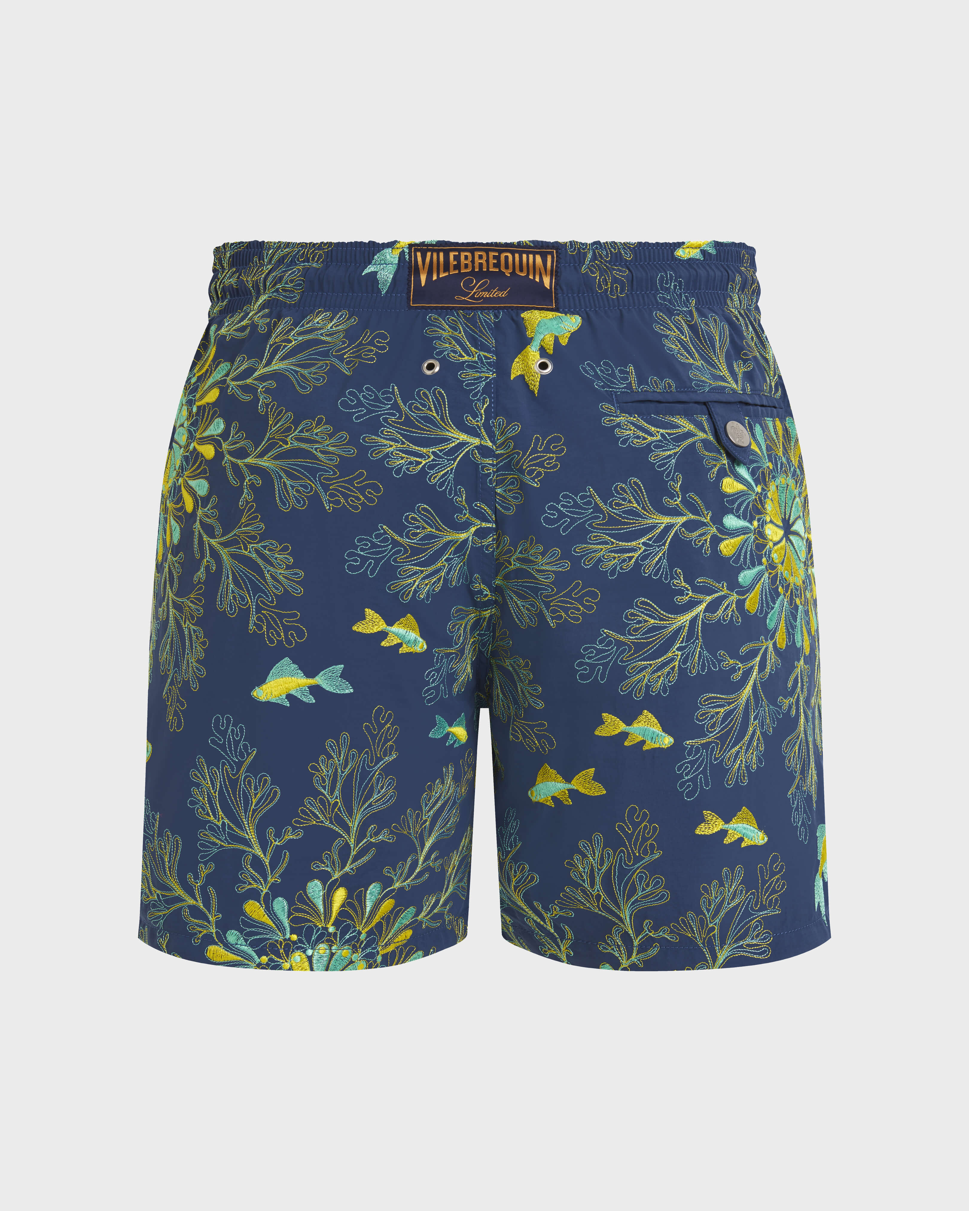 Bañador con bordado Coral Mandala para hombre – Edición limitada EVENING back view