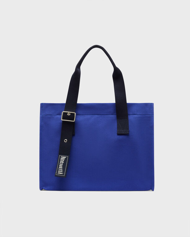 Vilebrequin - Small Cotton Beach Bag Solid - Beach Bag - Bagmu - Blue - Size OSFA