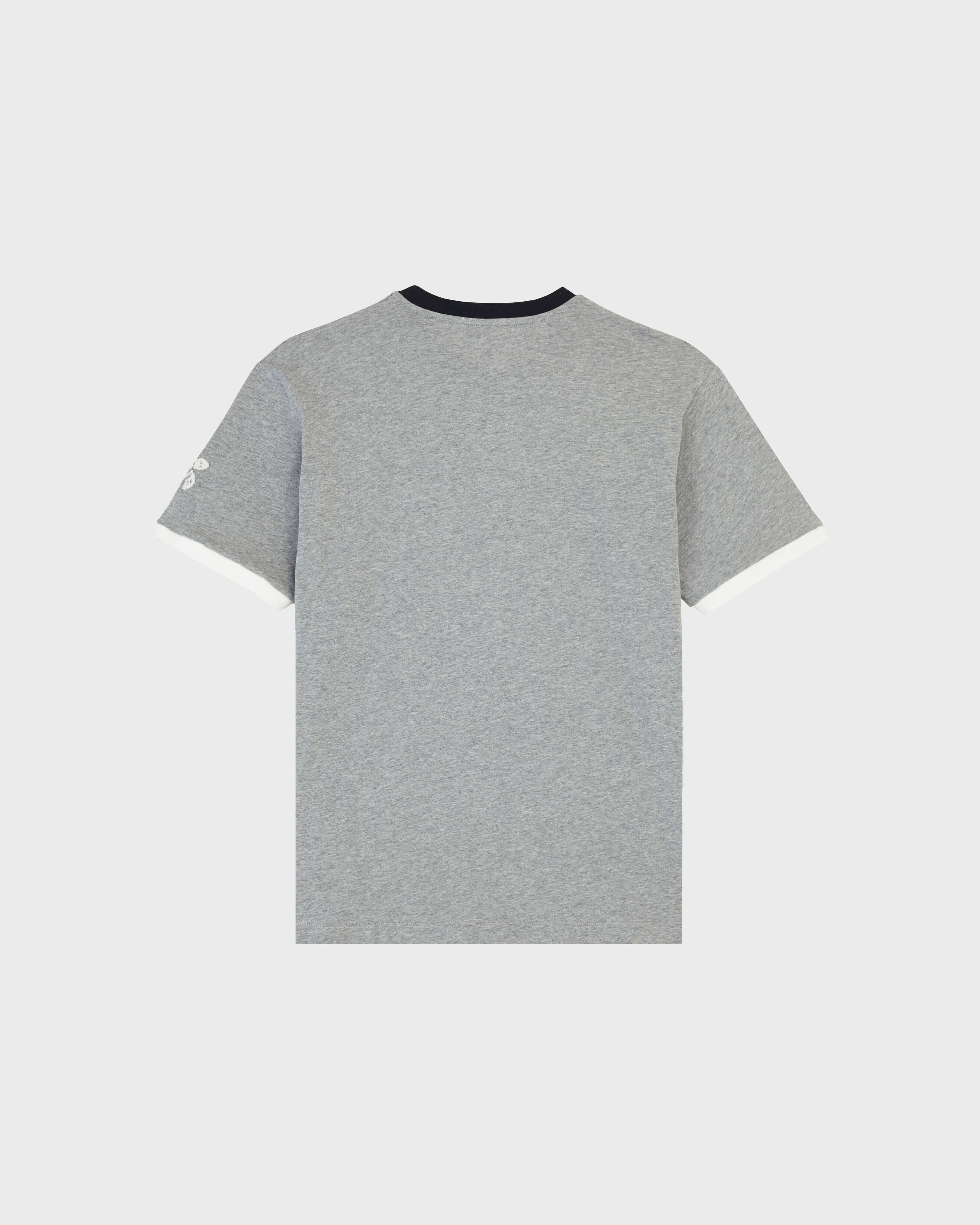 Yarn Dye Sail T-Shirt aus Baumwolle für Herren GRAUMELIERT back view