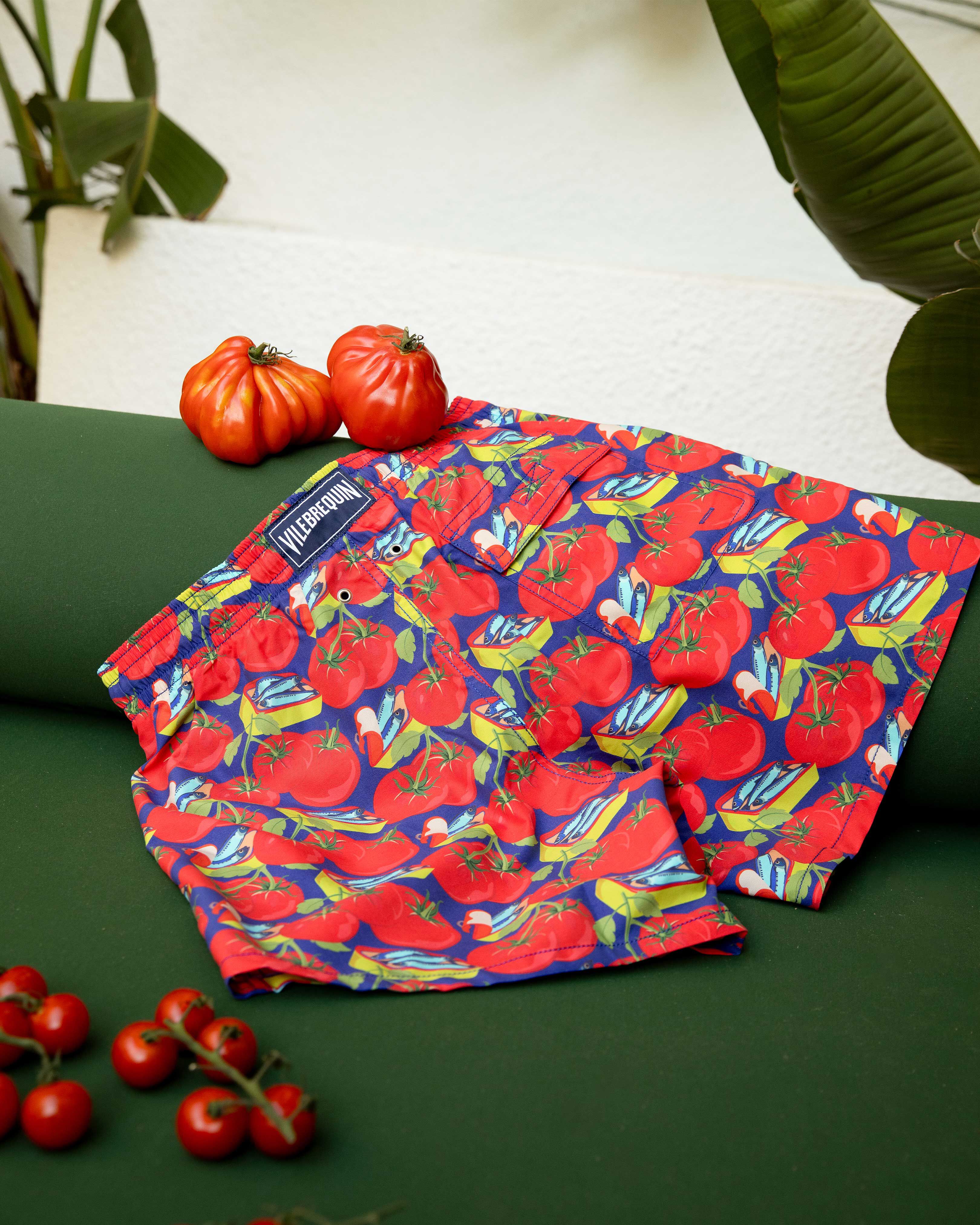 Men Swim Shorts Sardine and Tomato PURPLE BLUE override view