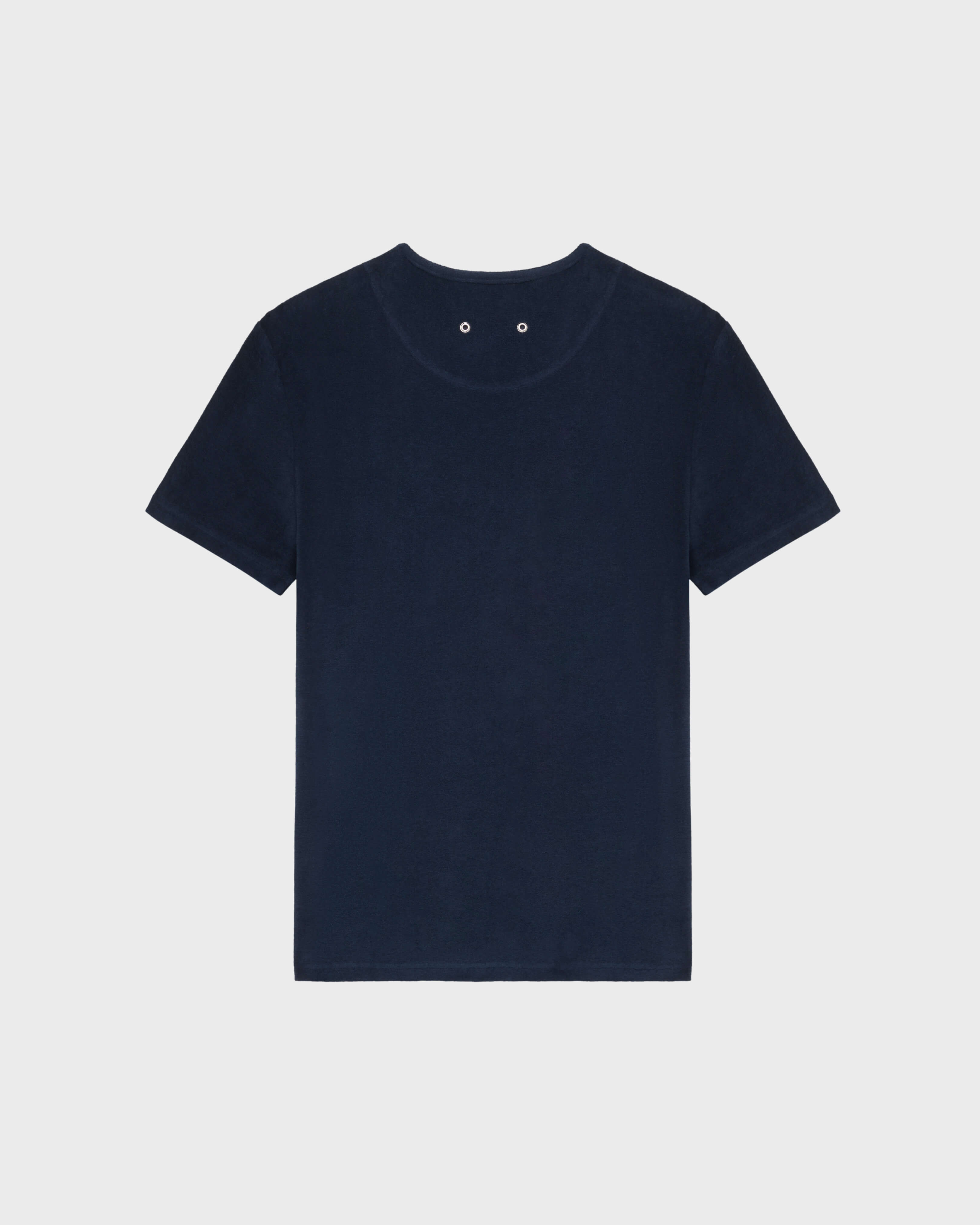Terry T-Shirt Solid NAVY back view