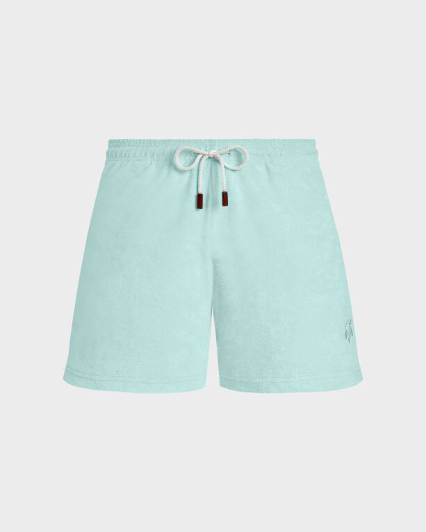 Vilebrequin - Shorts Donna In Spugna Tinta Unita - Shorty - Liona - Blu - Taglia M - Immagine 1