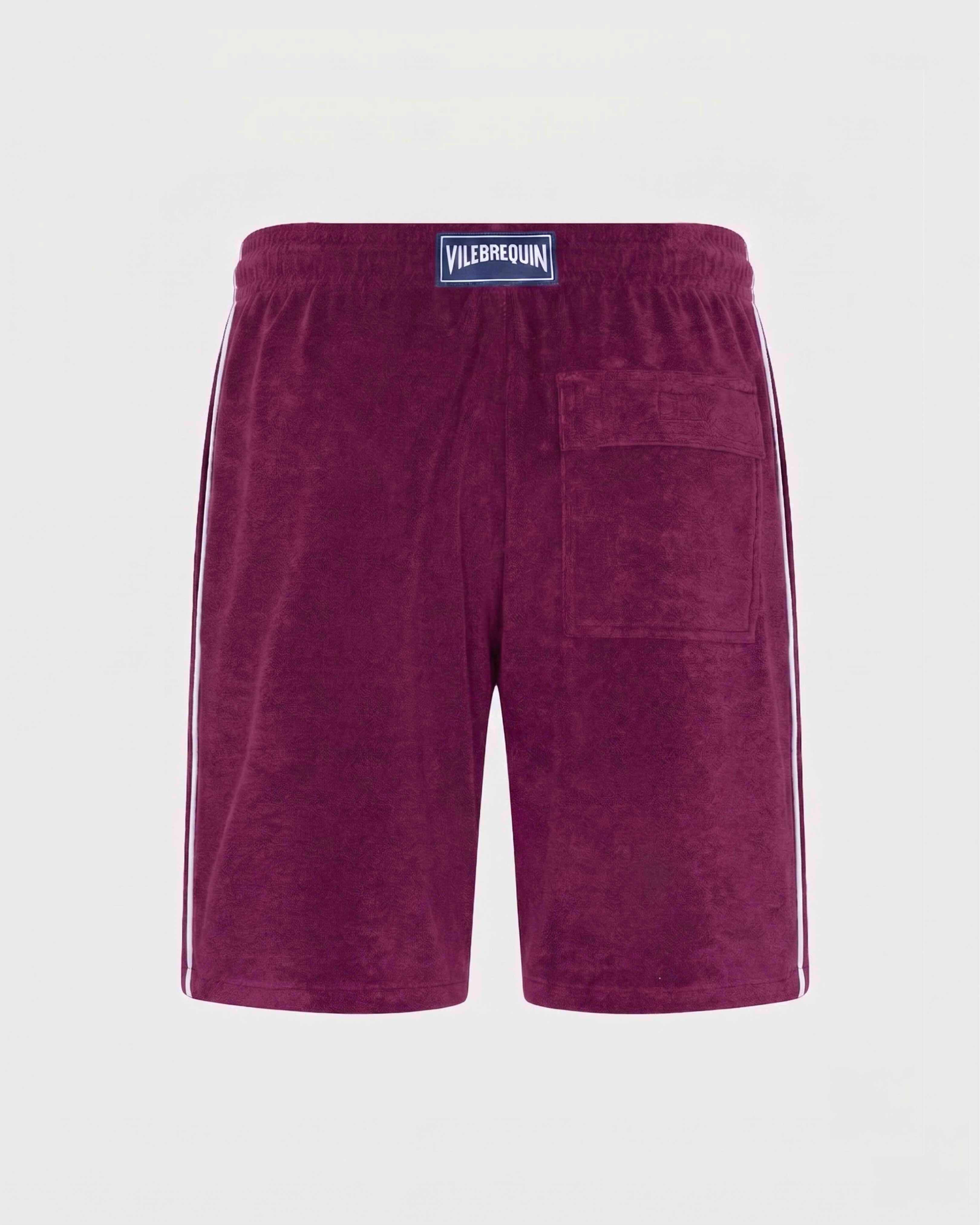 Bermuda de felpa lisa para hombre KERALA back view