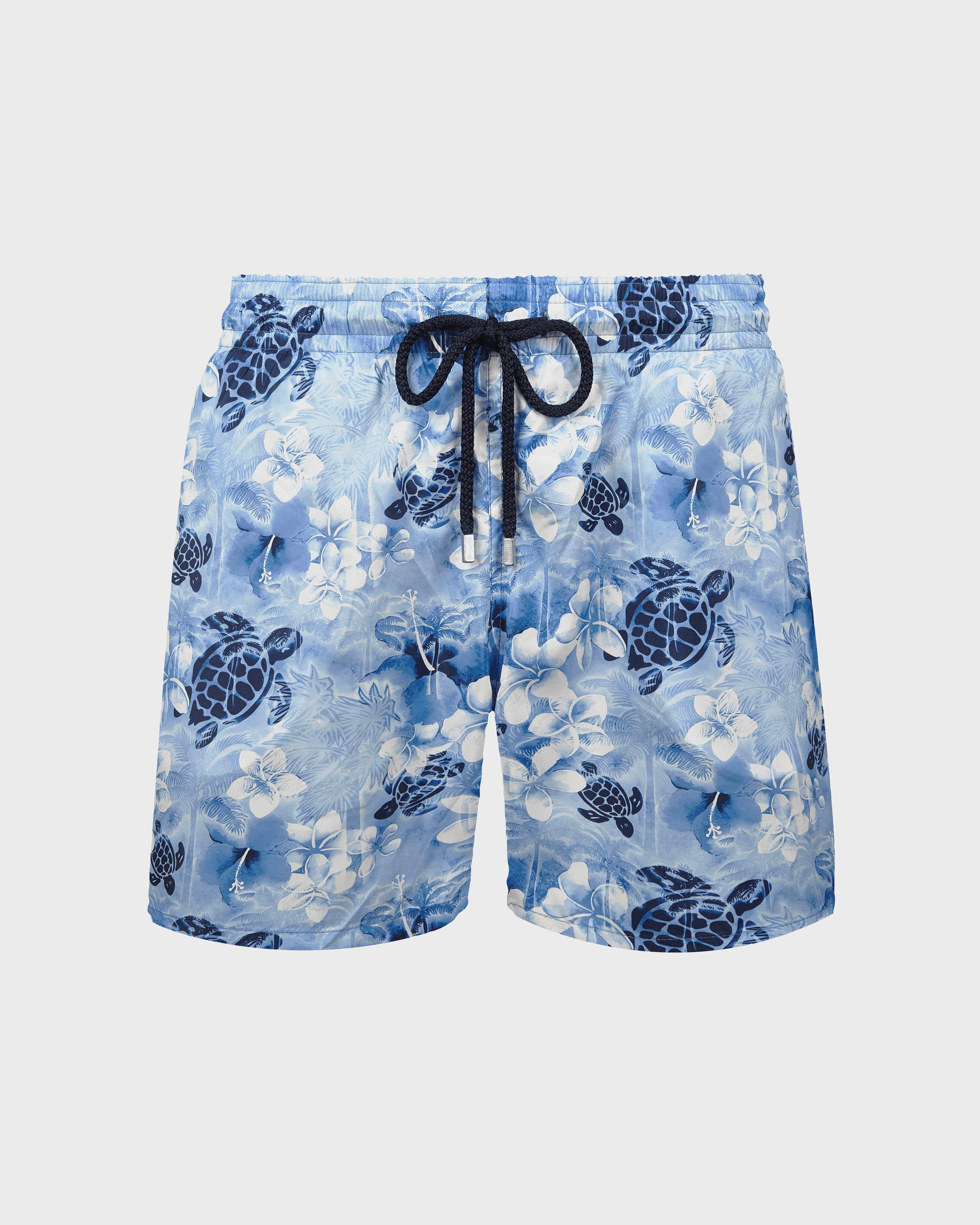 Bañador ultraligero y plegable con estampado Jungle Turtles para hombre BATIK AZUL front view