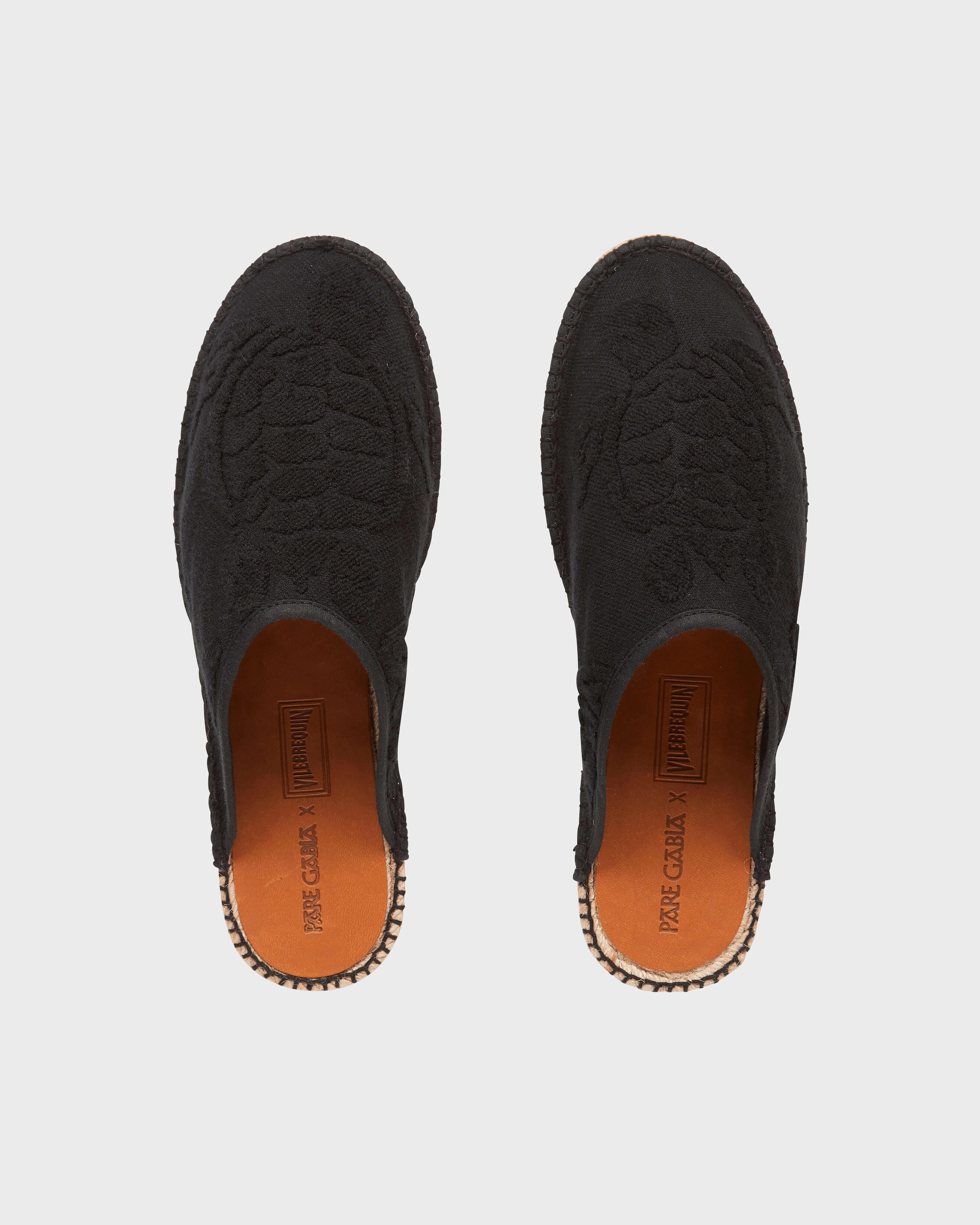 Men Terry Espadrille - VBQ x Pare Gabia BLACK front view