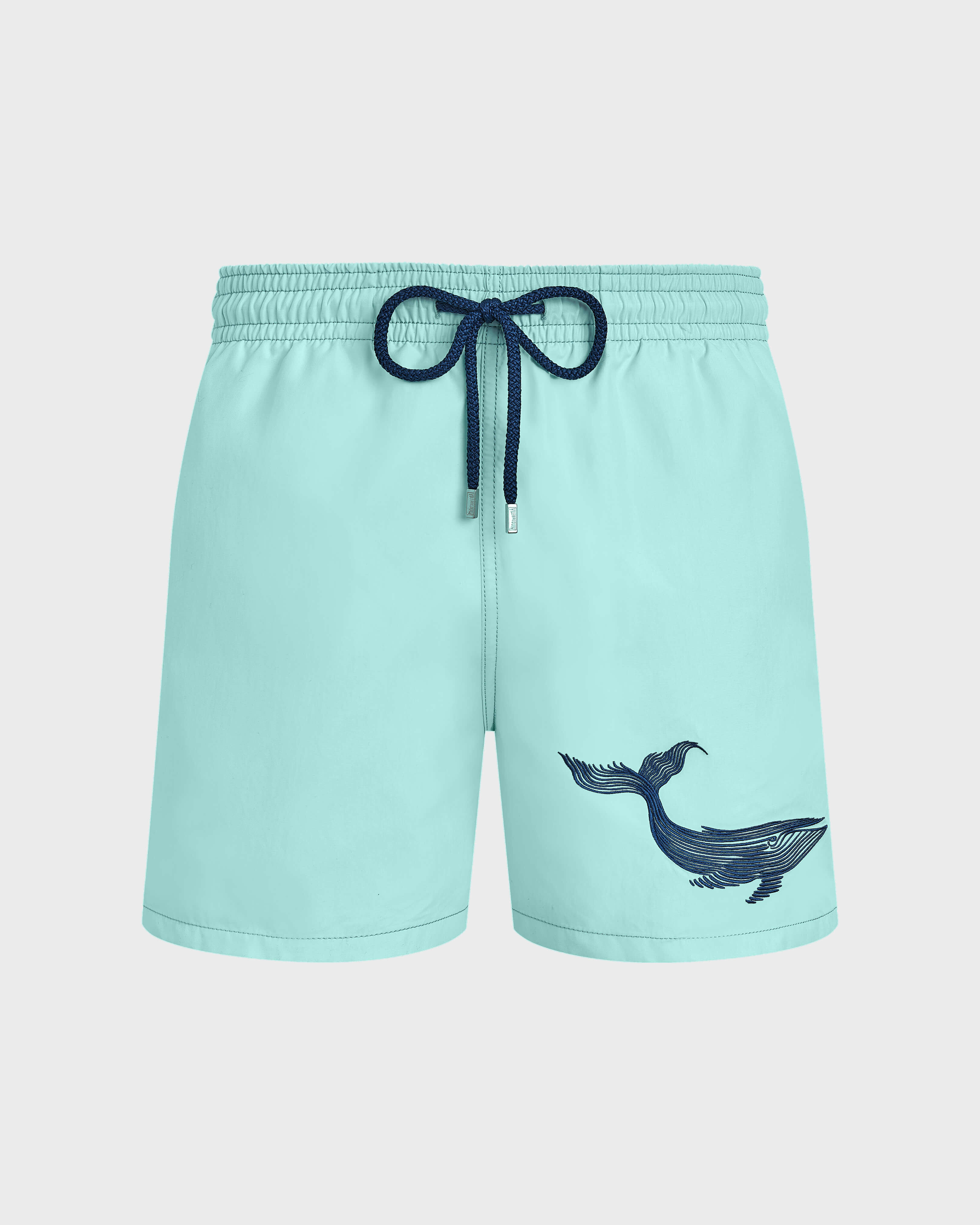 Men Swim Shorts Embroidered Whale BLUE NOTE front view