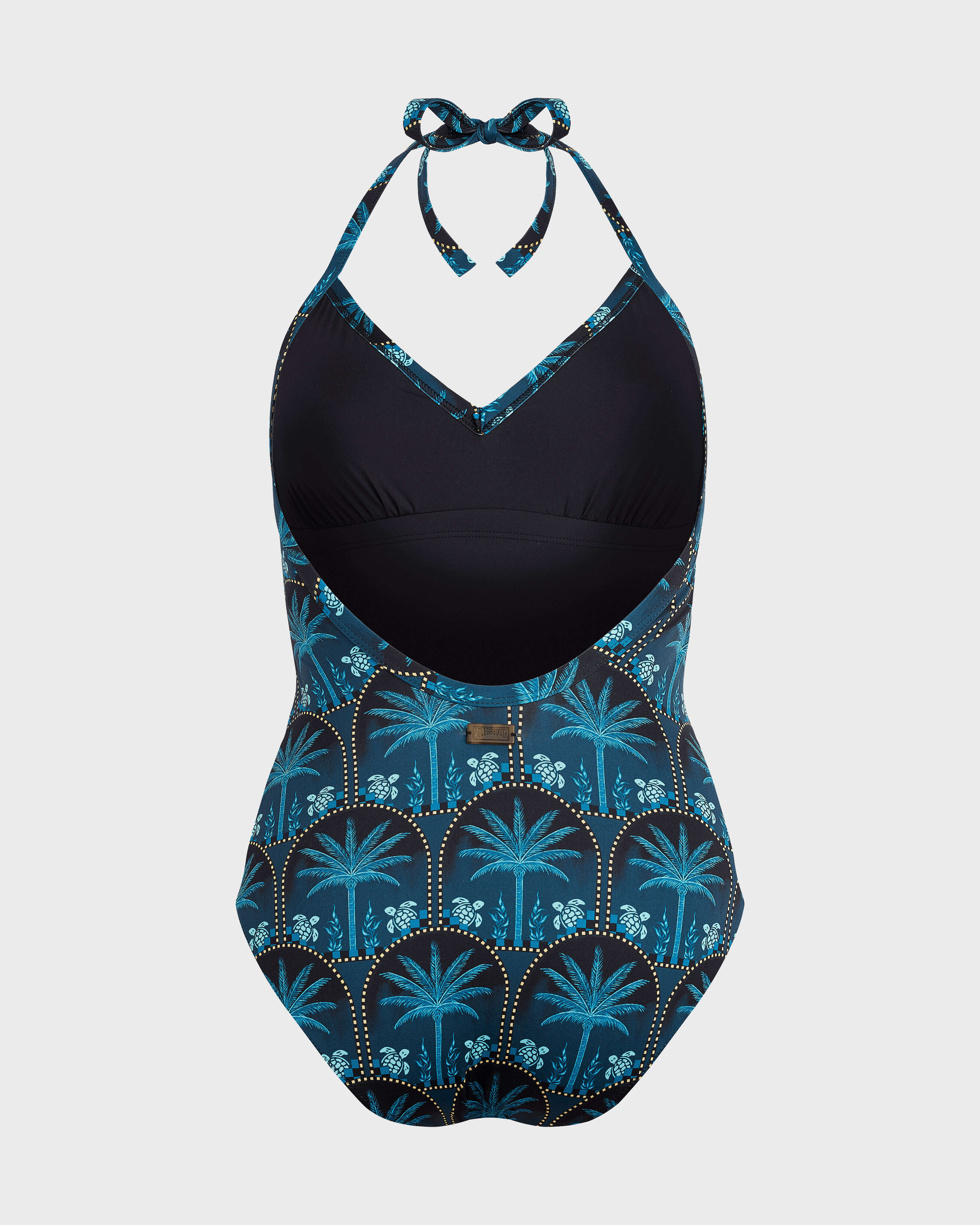Women Halter One-piece Swimsuit - Vilebrequin x Abu Dhabi GOA back view