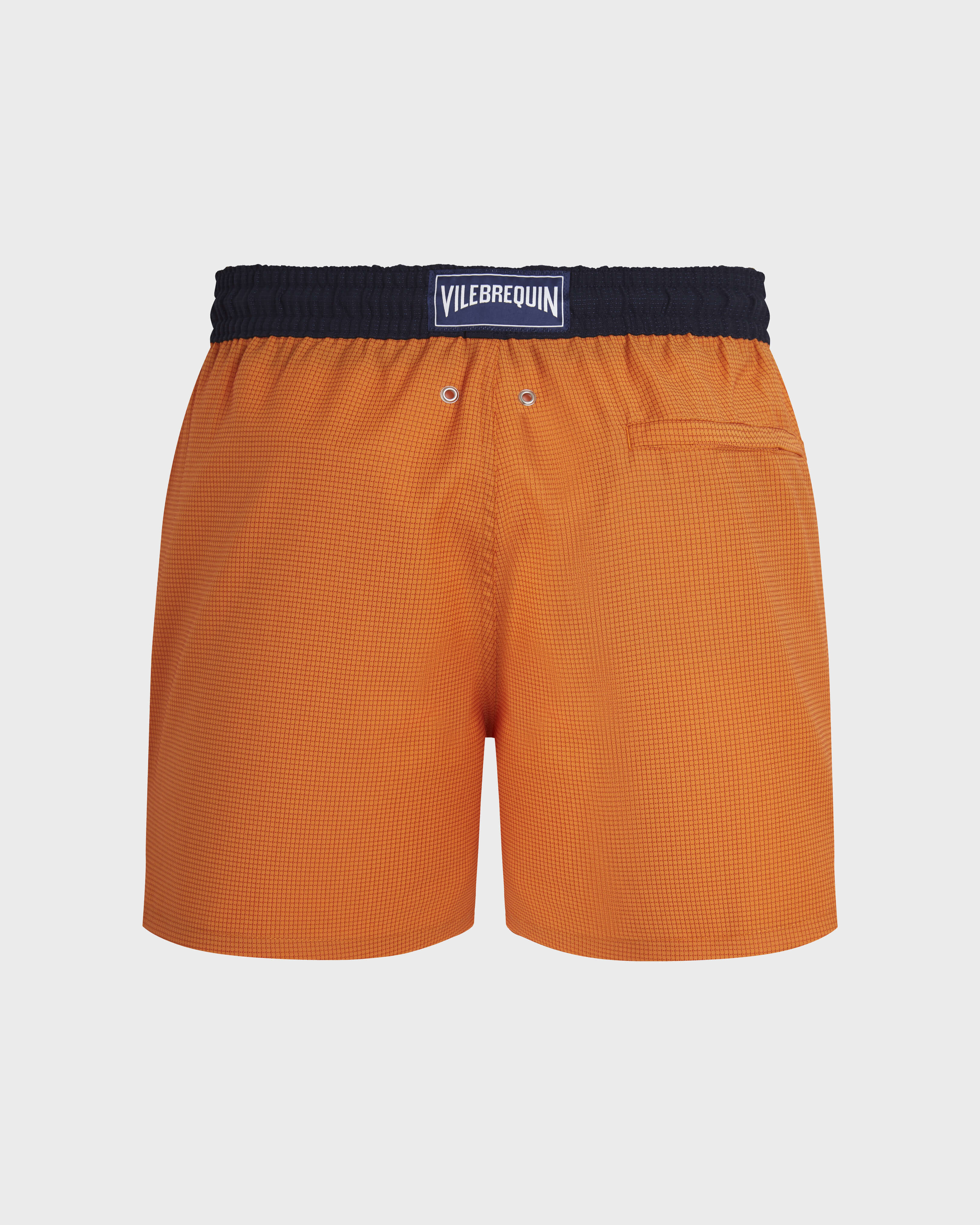 Men Wool Swim Shorts Micro Carreaux Tailoring VITAMIN back view