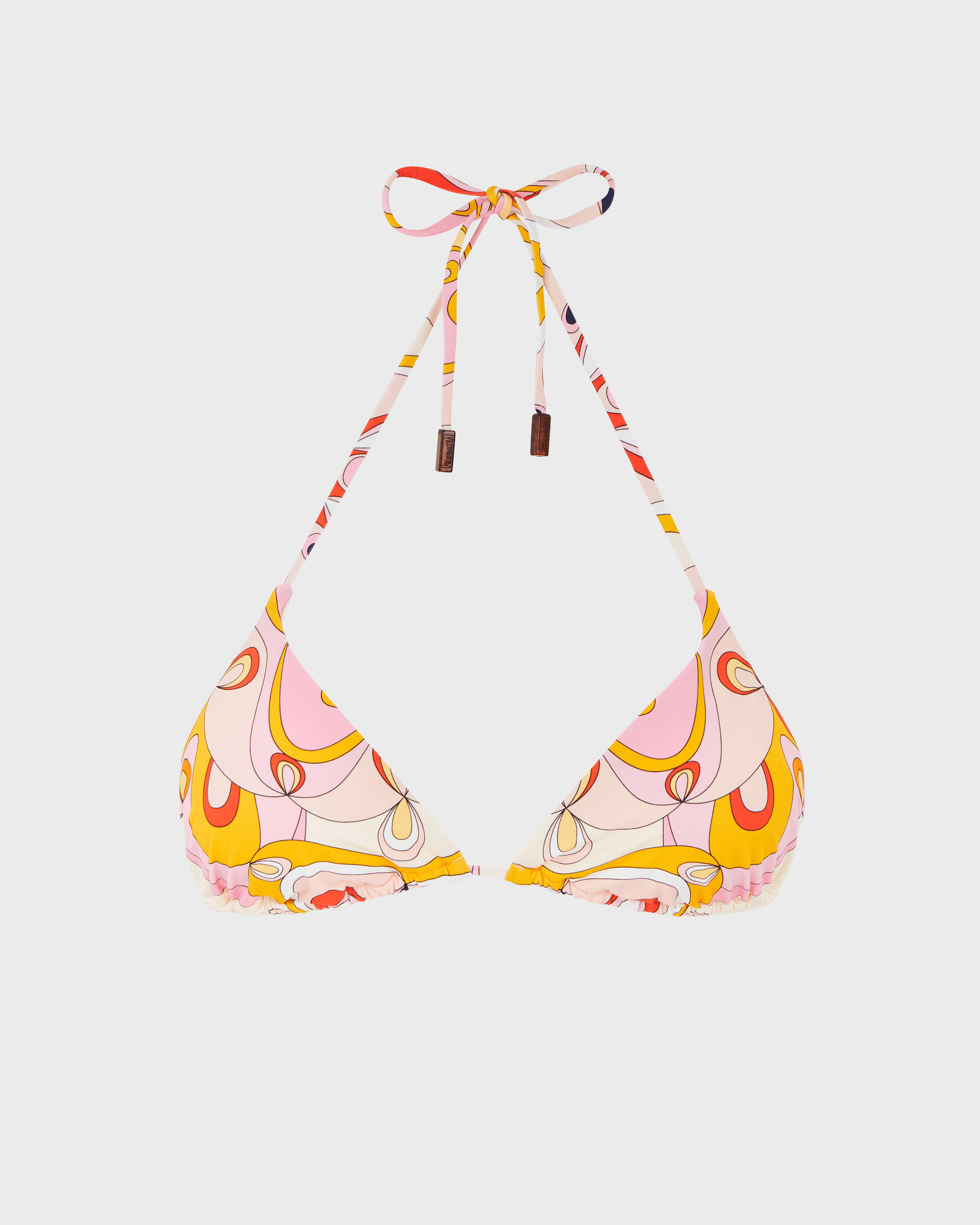 Top de bikini con copas de triángulo y estampado Kaleidoscope para mujer CAMELLIA front view