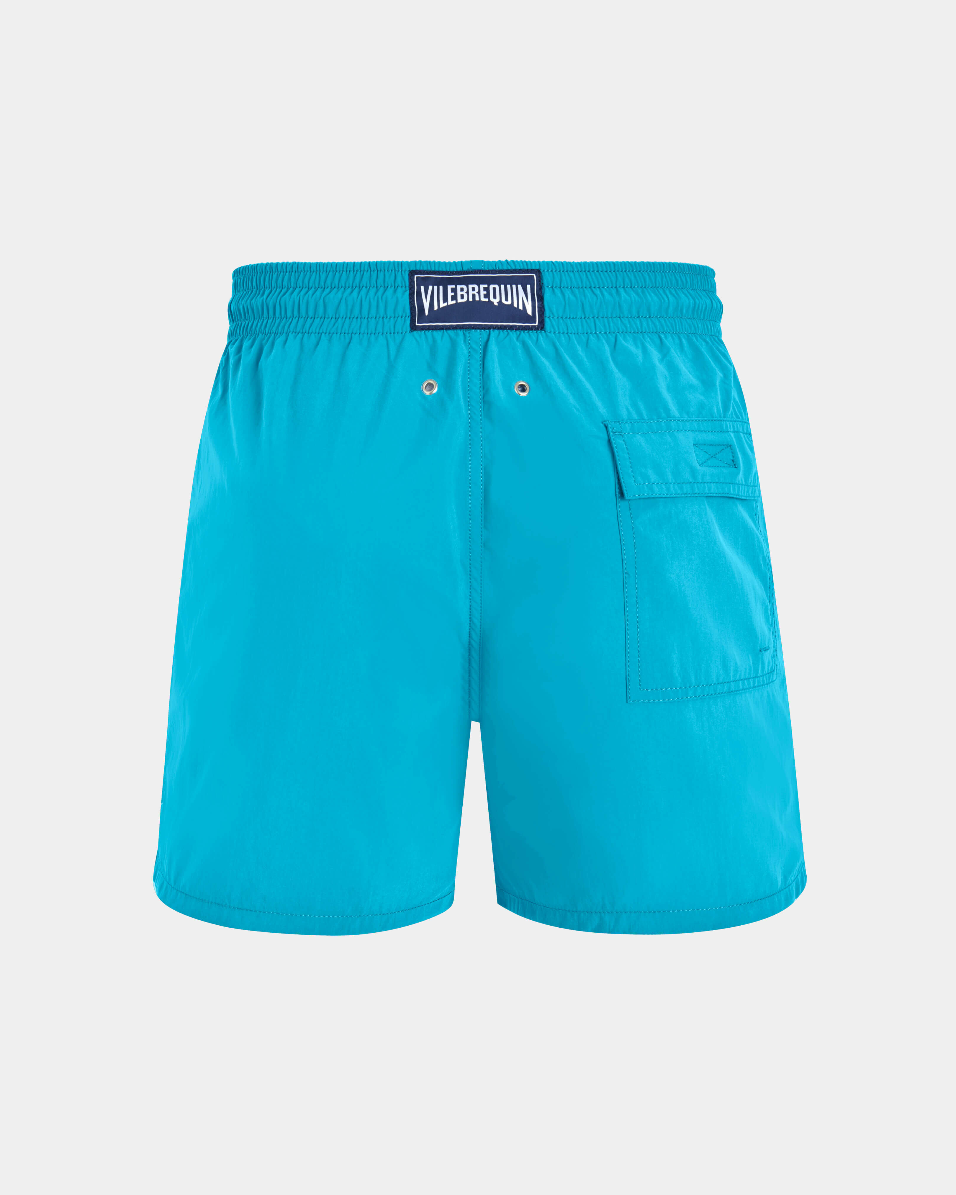 Men Swim Trunks Water-reactive Splash SANTORINI back view